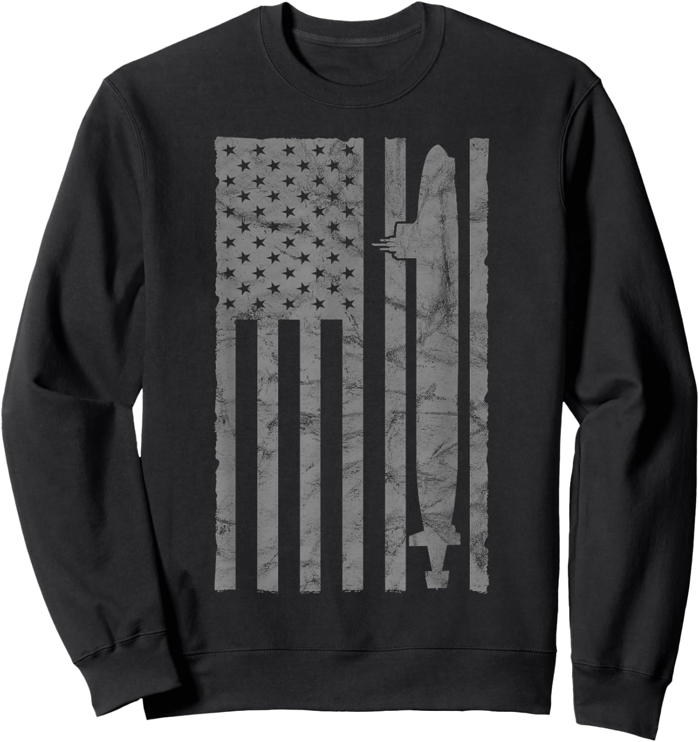 Virginia Class SSN Attack Submarine Vintage Flag Sweatshirt - Sweatshirt | Black