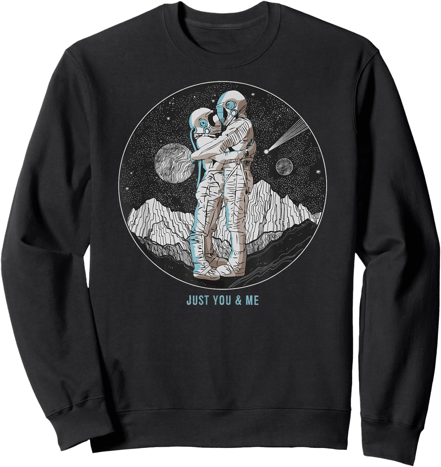 A few astronauts in love in space Sweatshirt - Sweatshirt | Black