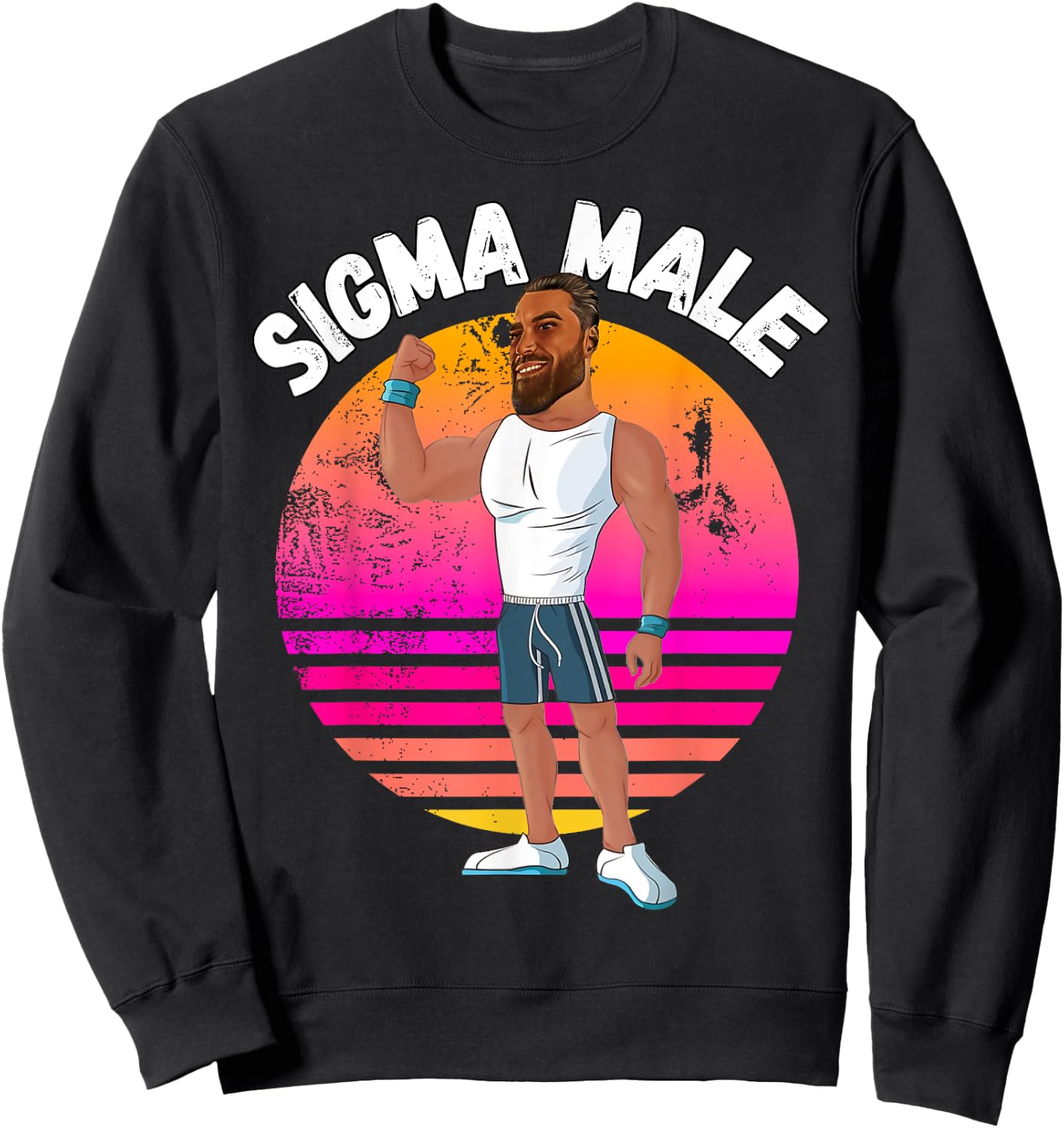 Gigachad Sigma Male Bodybuilder Giga Chad Sigma Grindset Sweatshirt - Sweatshirt | Black