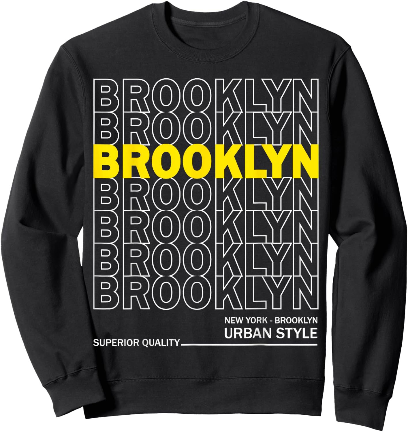 Brooklyn New York Urban Style Sweatshirt - Sweatshirt | Black