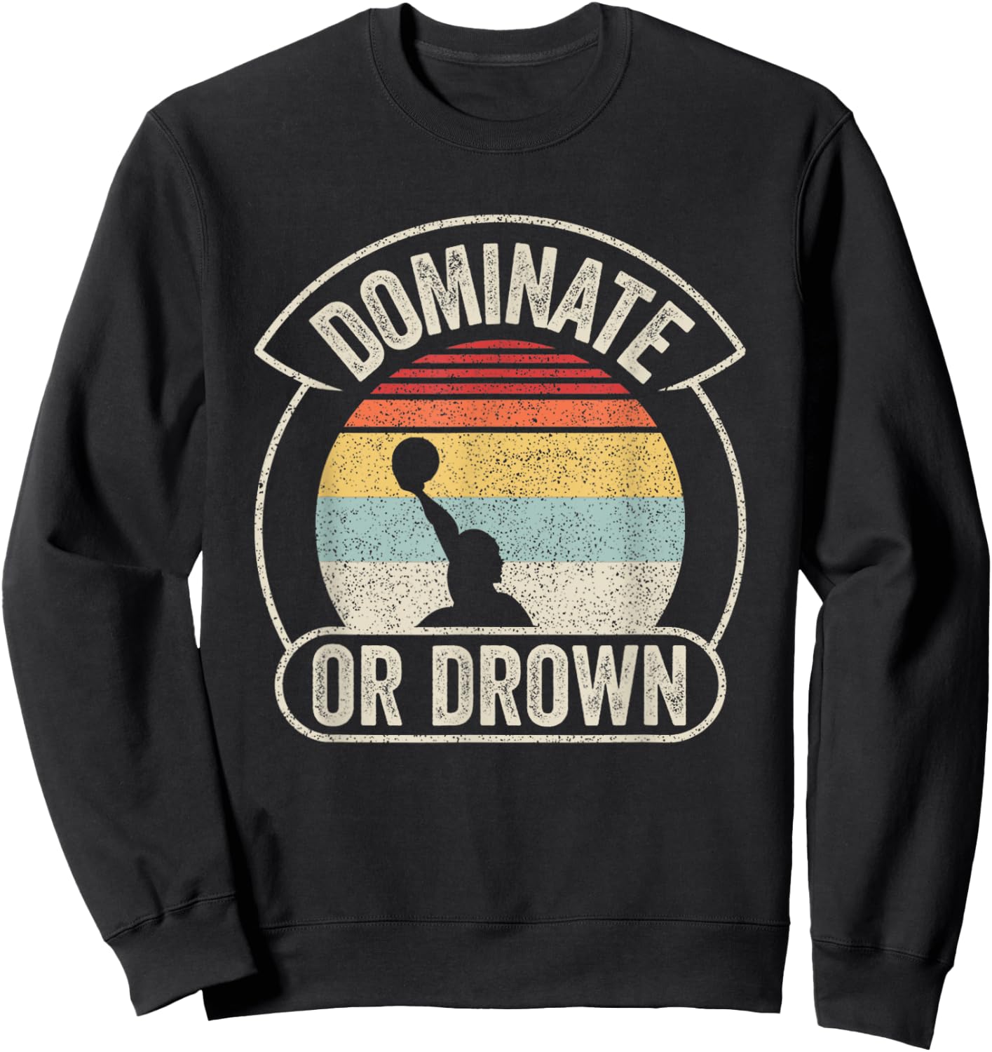 Water Polo Player Vintage Retro Water Polo Sweatshirt - Sweatshirt | Black