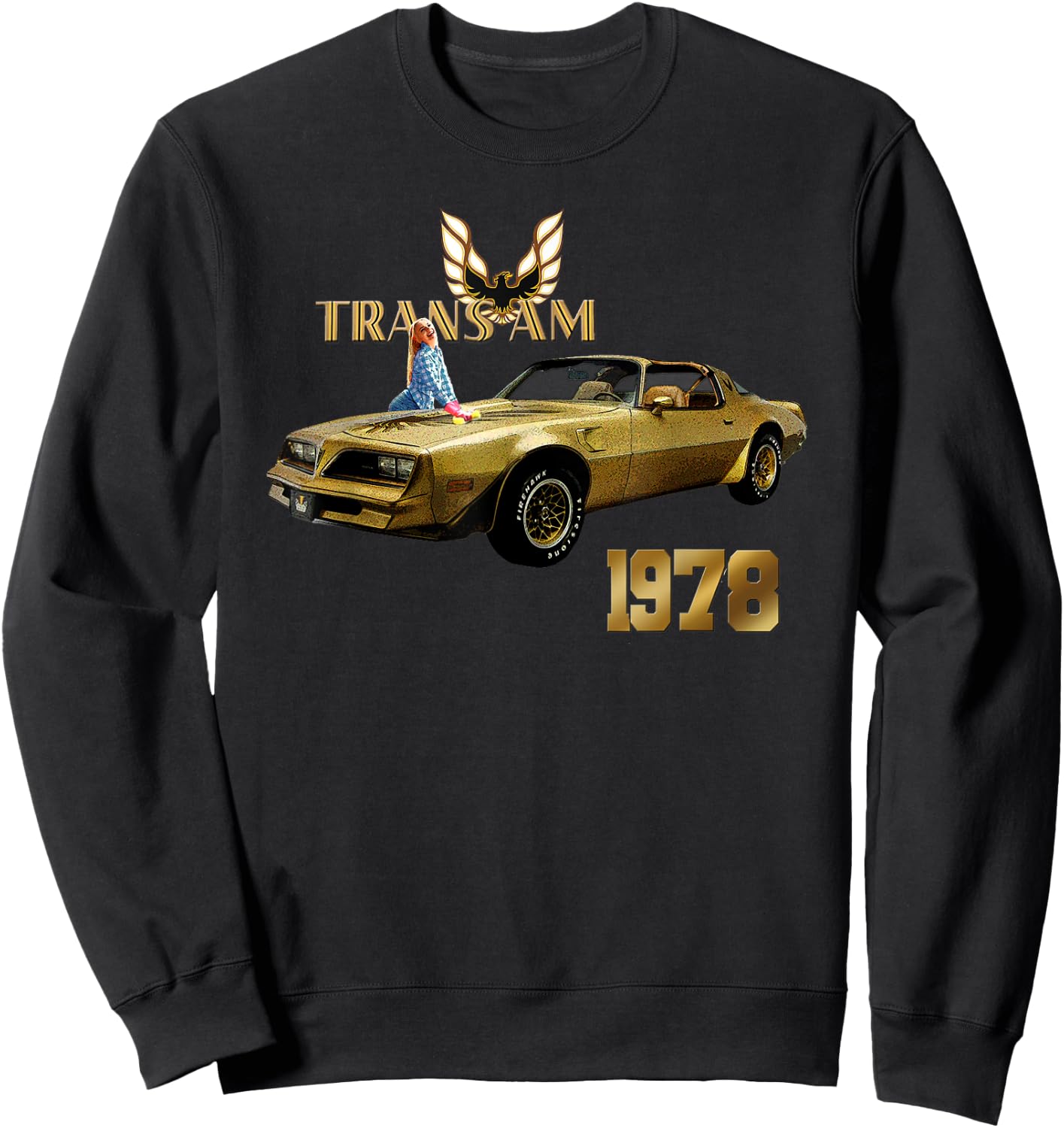 VINTAGE 1978 TRANS AM - MUSCLE CARS, CLASSIC CARS, 1970s Sweatshirt - Sweatshirt | Black
