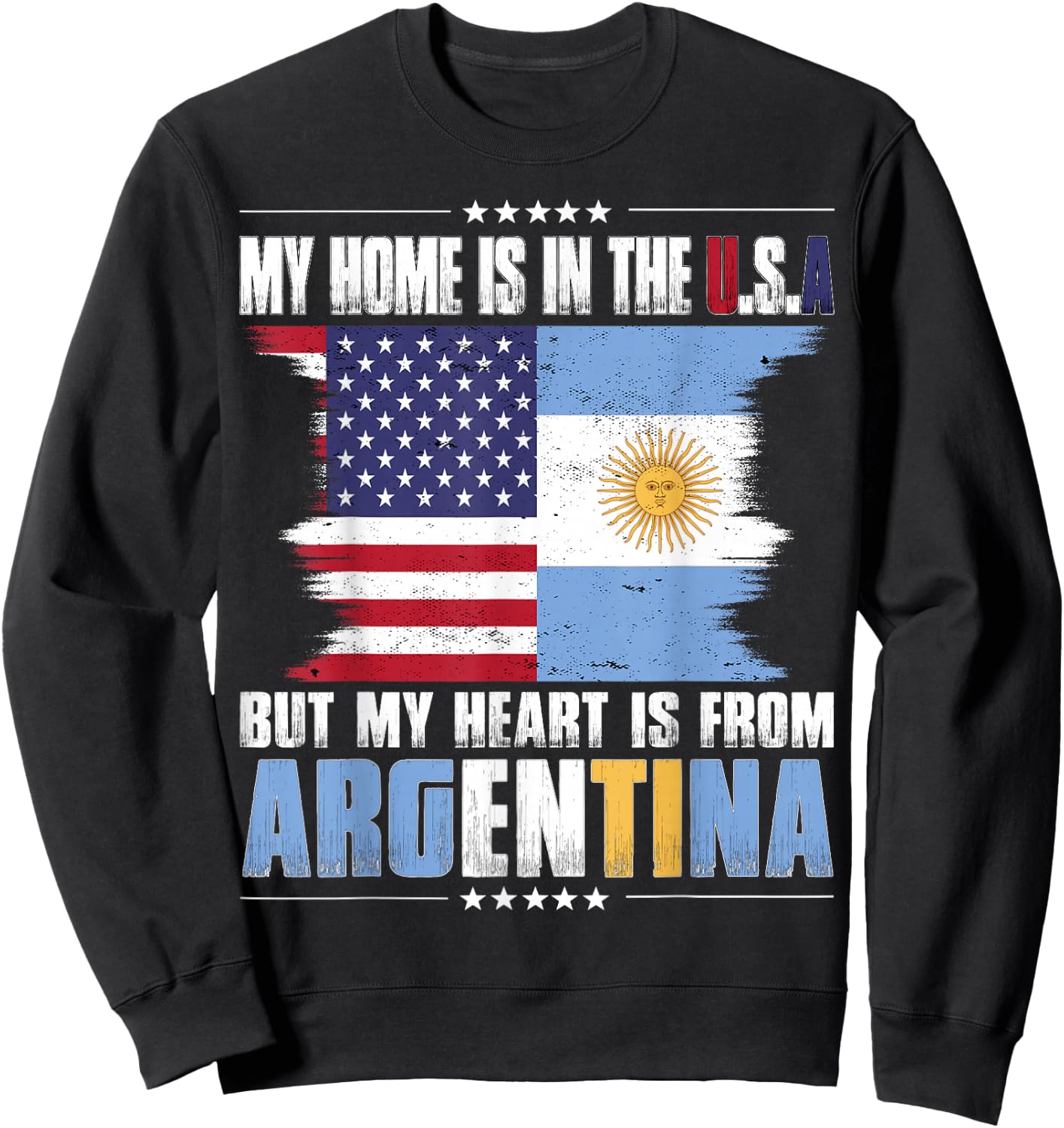 American Grown Patriot Argentinian American from Argentina Sweatshirt - Sweatshirt | Black