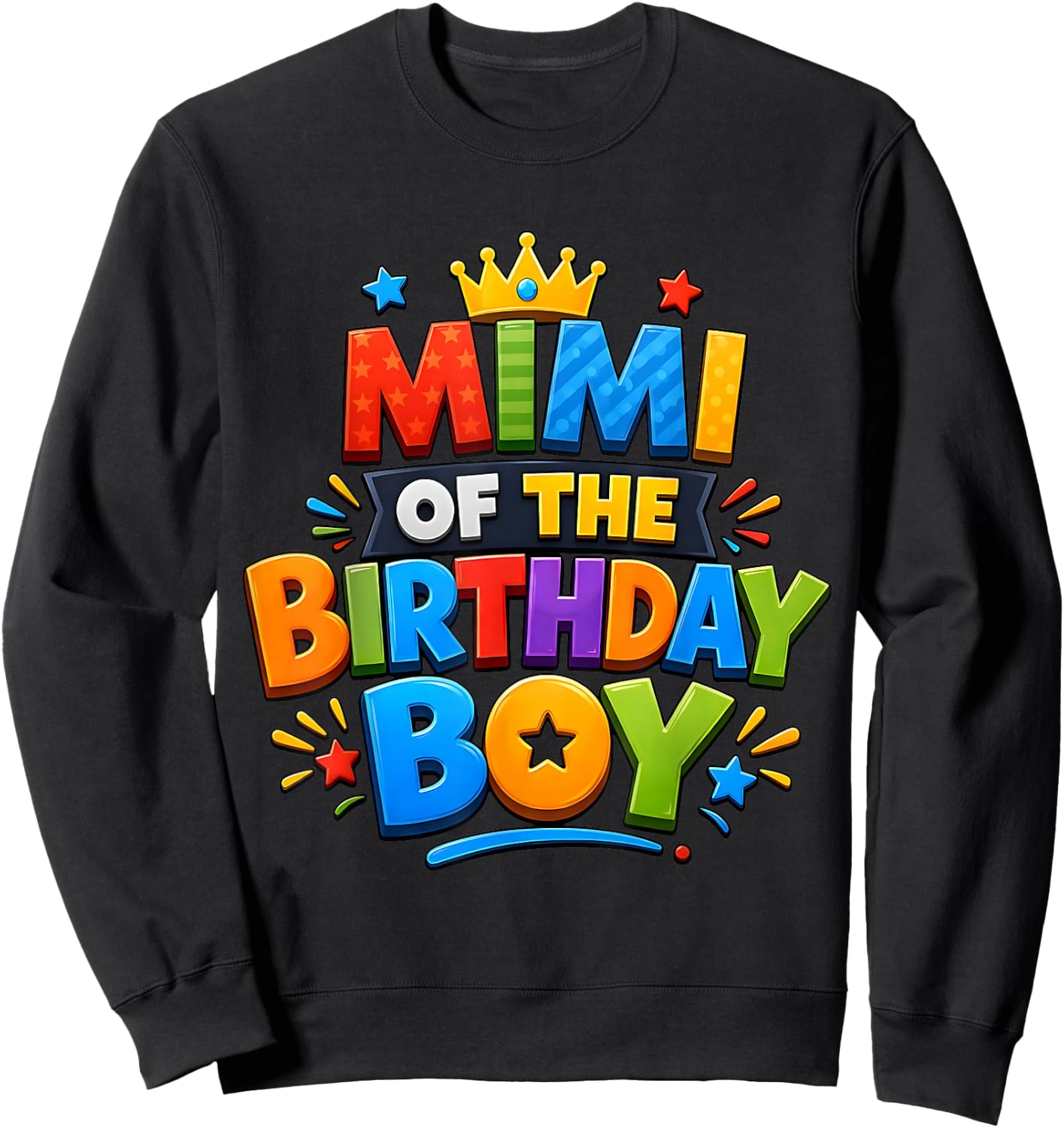 Mimi of The Birthday Boy Cute Family Birthday Party Sweatshirt - Sweatshirt | Black