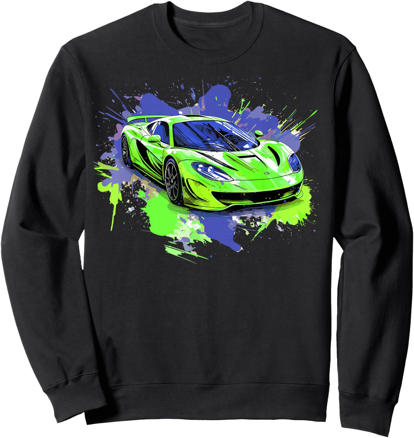 Exotic Concept Supercar Sports Car Luxury Hypercar Graphic Sweatshirt - Sweatshirt | Black