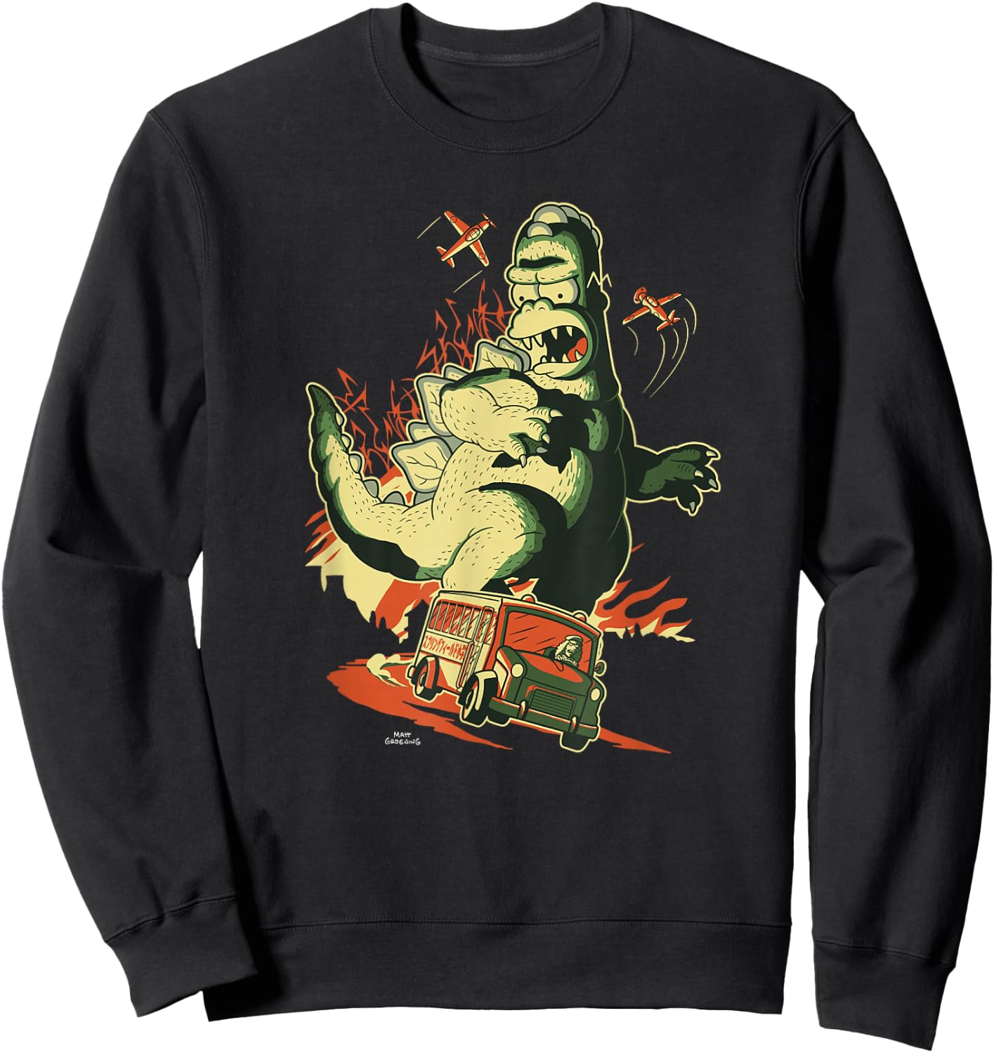 The Simpsons: Treehouse of Horror Halloween Angry Homerzilla Sweatshirt - Sweatshirt | Black