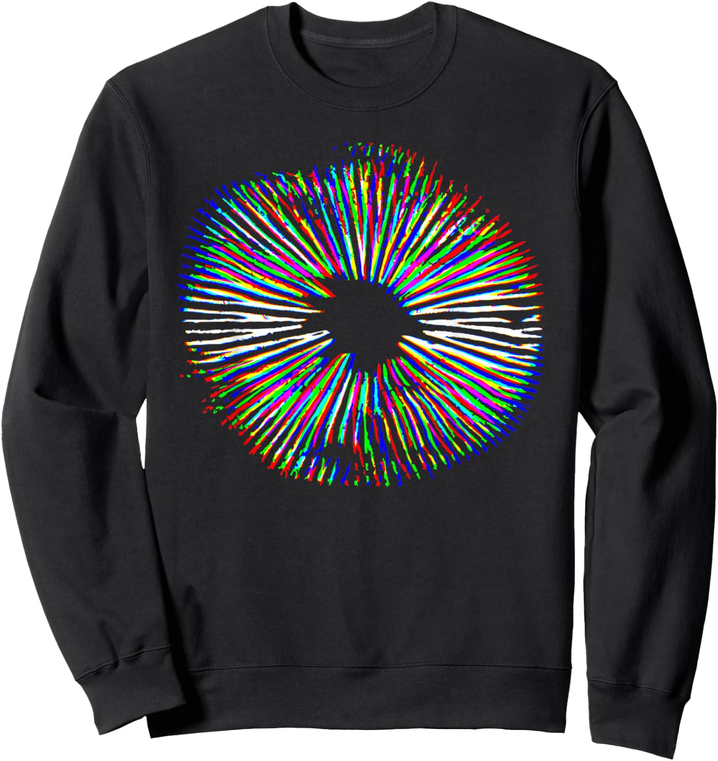 Psychedelic Mushroom Spore Print Mushroom Magic Present Sweatshirt - Sweatshirt | Black