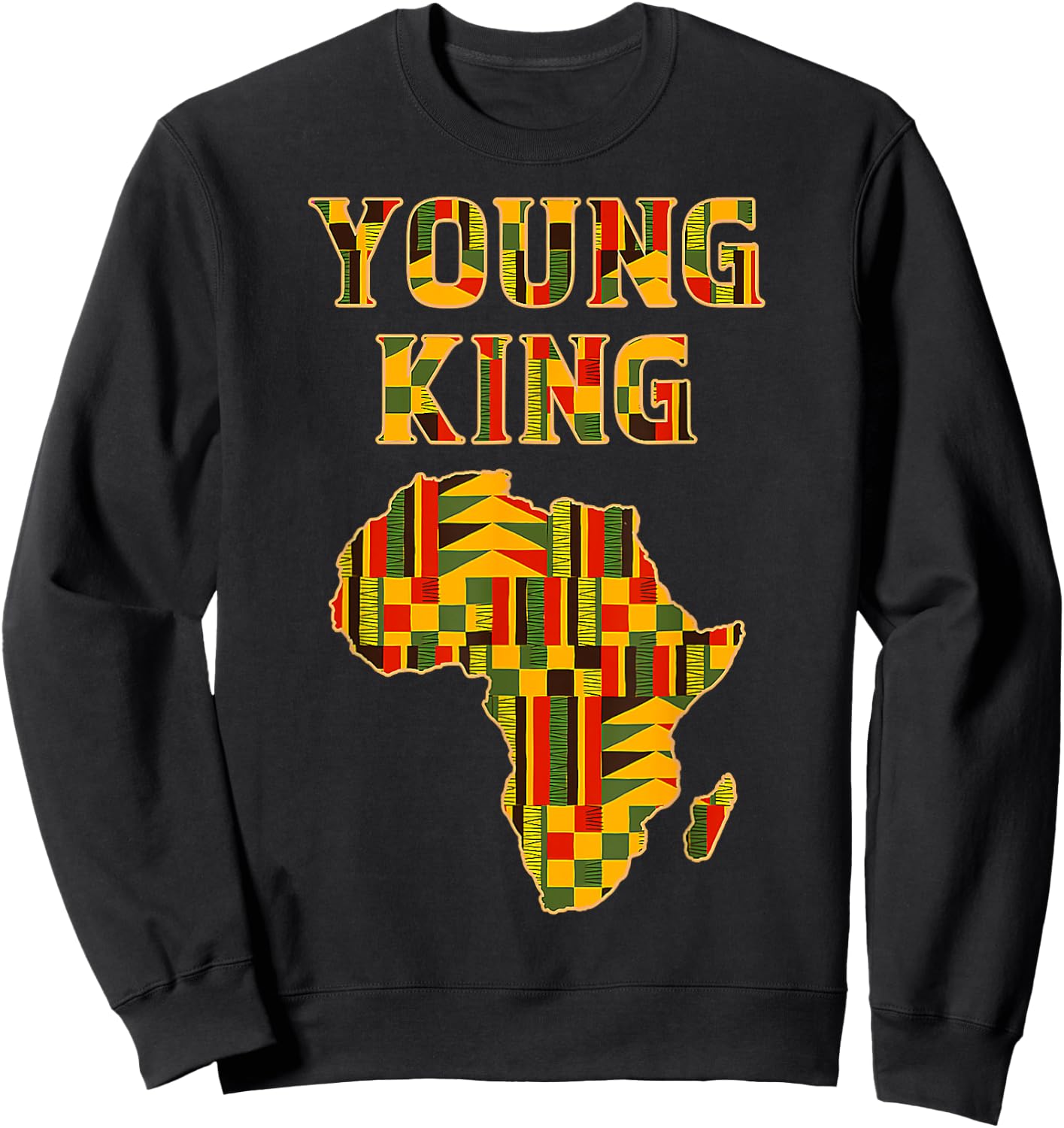 Cool African Kente Art Men Boys Kids African American Print Sweatshirt - Sweatshirt | Black
