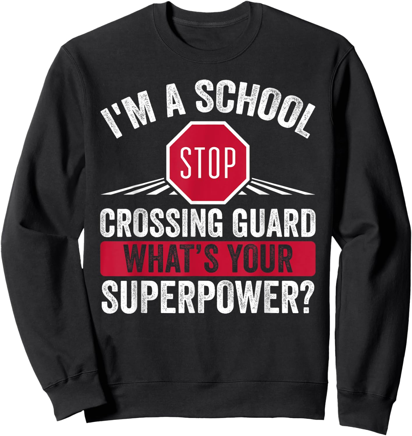 School Crossing Guard – Kids Crossing Guard Traffic Manager Sweatshirt - Sweatshirt | Black