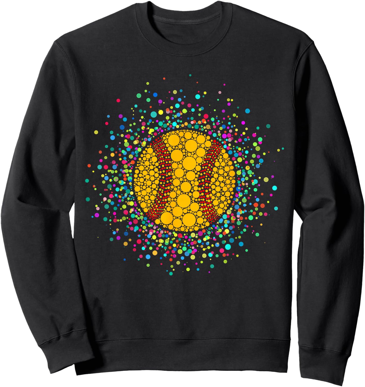 Funny Polka Dots Softball Lover Fan Happy Dot Day Boys Kids Sweatshirt - Sweatshirt | Black