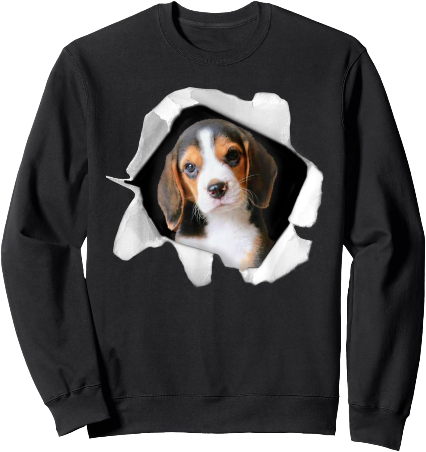 Cute Beagle Shirt Dog Puppy Lover Men Women Boys Girls Sweatshirt - Sweatshirt | Black