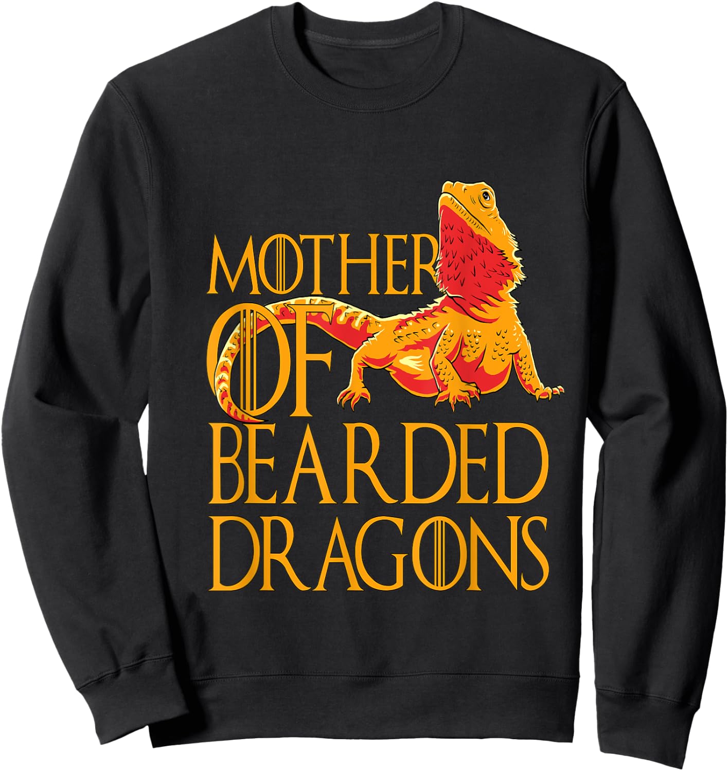 Woman Mother of Bearded Dragons Women Reptile Mom Gift Sweatshirt - Sweatshirt | Black