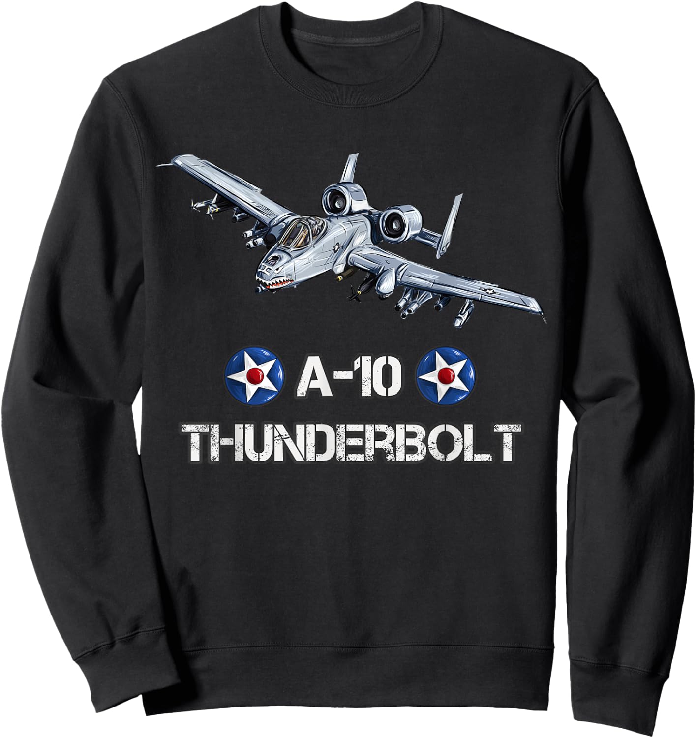 A-10 Warthog Military Aviation A-10 Thunderbolt Sweatshirt - Sweatshirt | Black