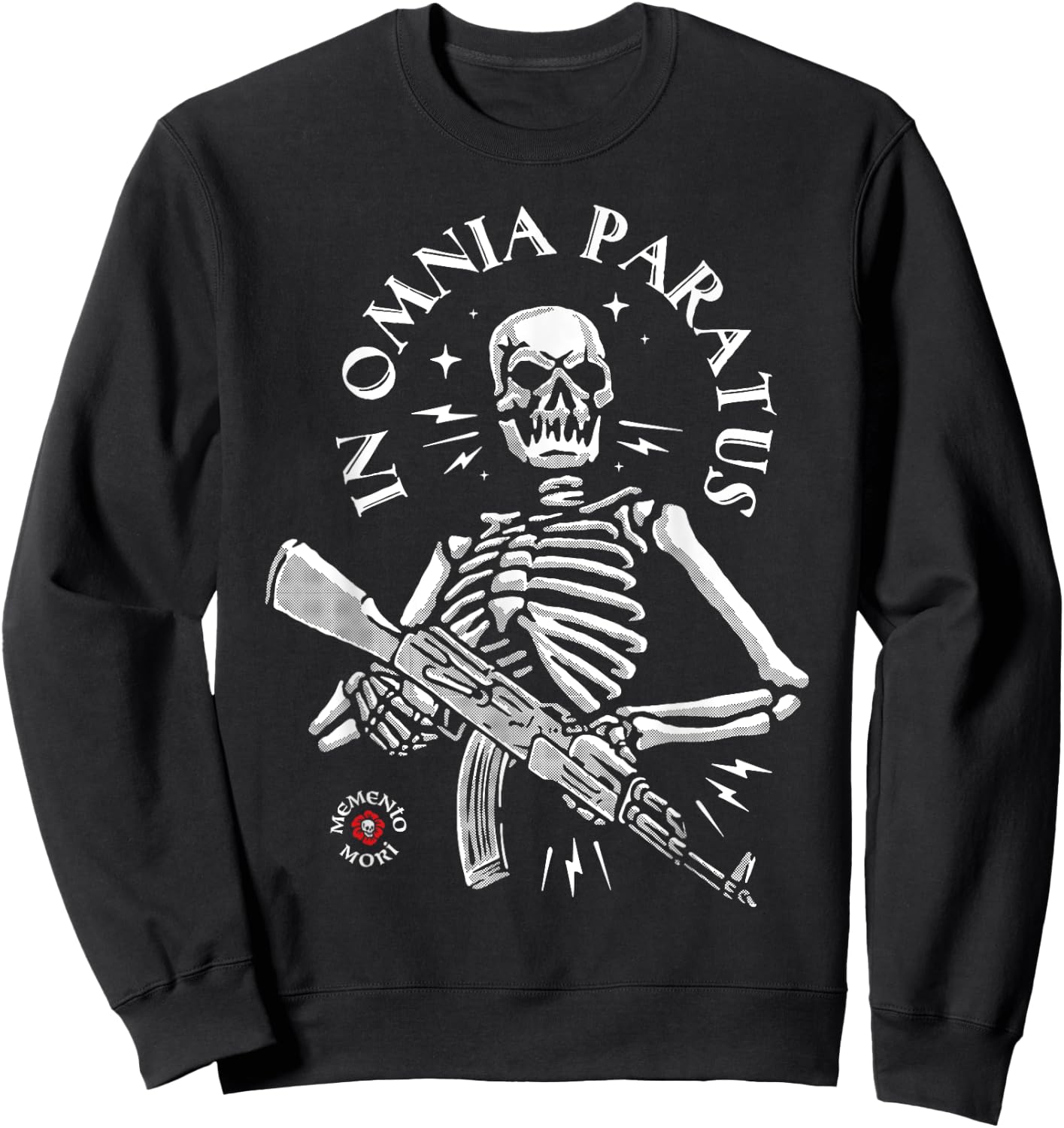 Memento Mori - in Omnia Paratus- Skeleton AK-47 Sweatshirt - Sweatshirt | Black