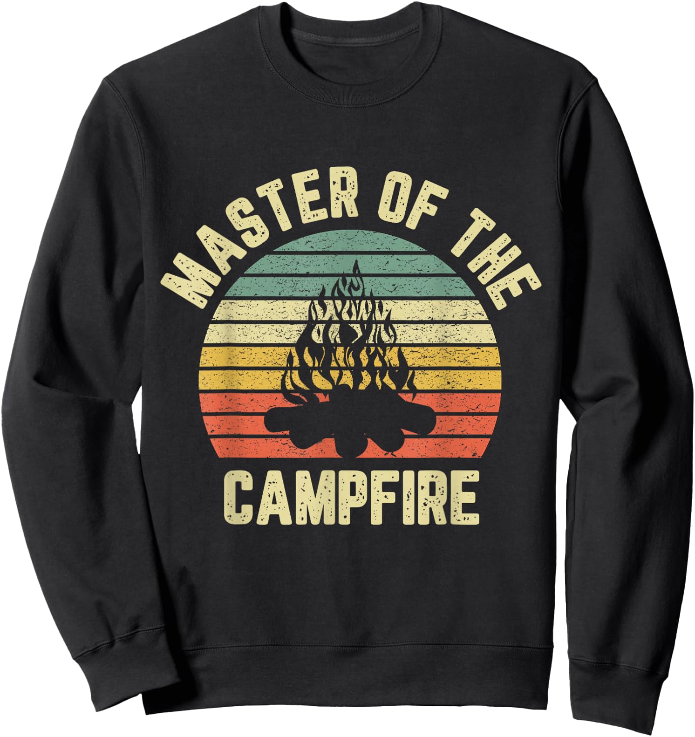 Master of the Campfire Camping Shirt Vintage Camper Sweatshirt - Sweatshirt | Black