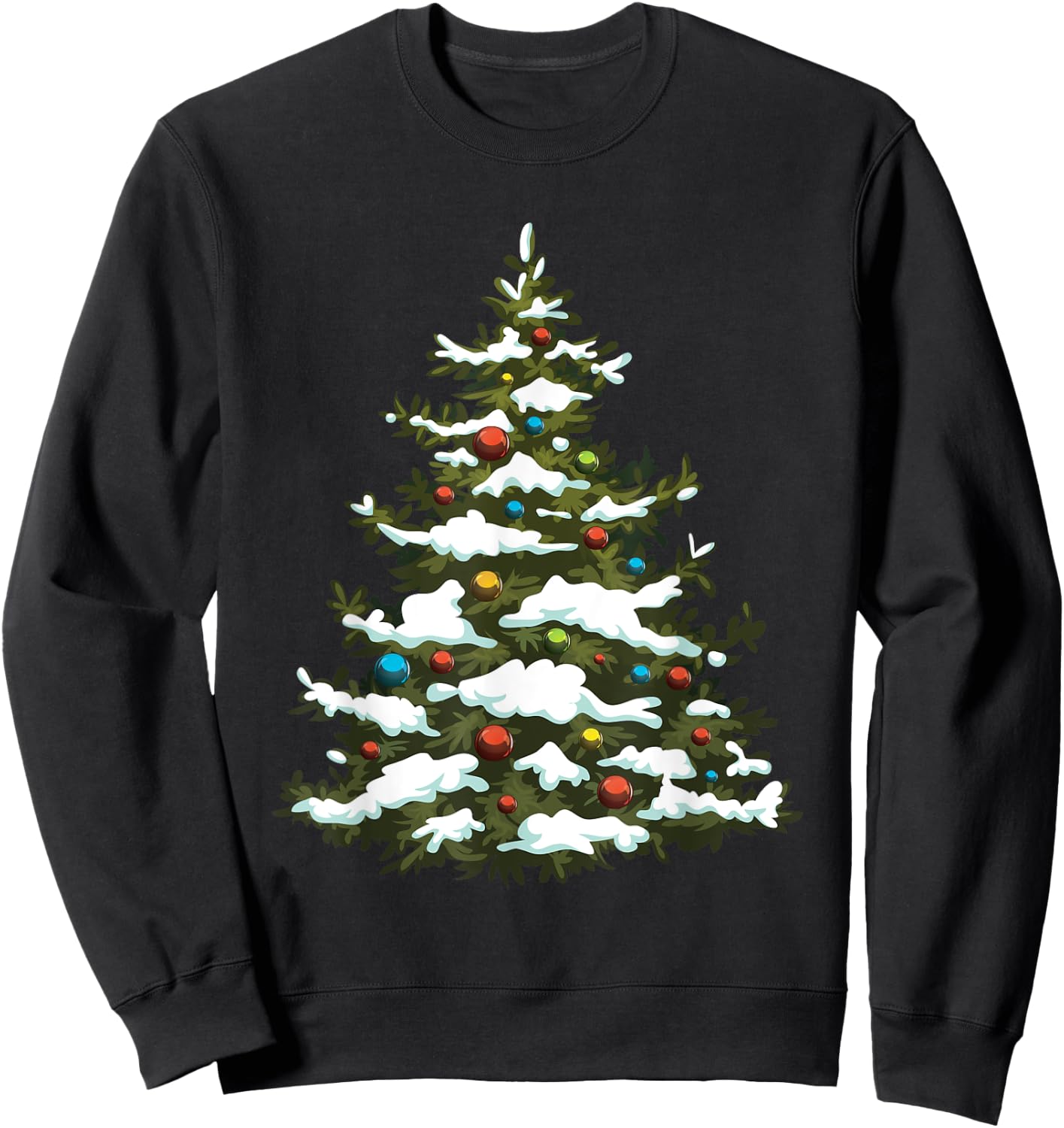 Christmas Tree Pine Snow Winter Holiday Cool X-Mas Gifts Sweatshirt - Sweatshirt | Black