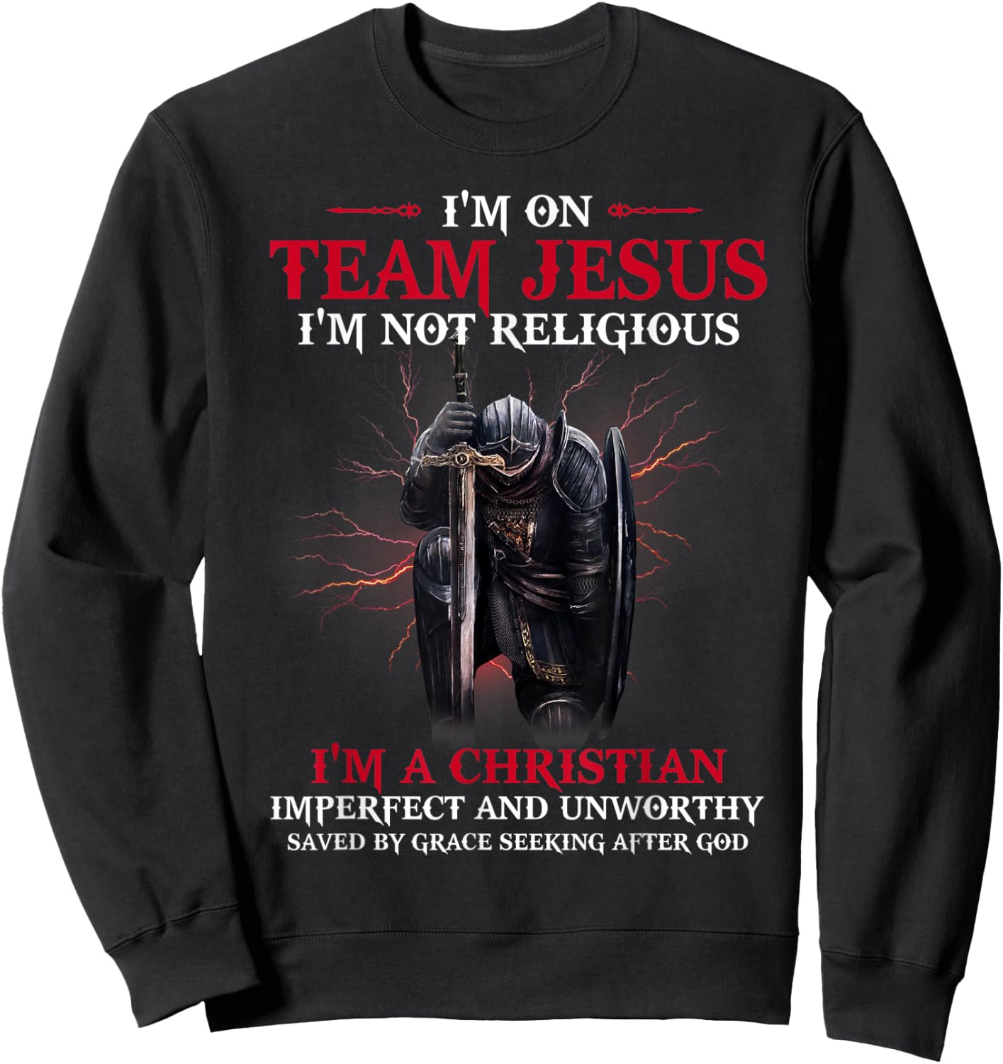 I'm On Team Jesus I'm A Christian Sweatshirt - Sweatshirt | Black