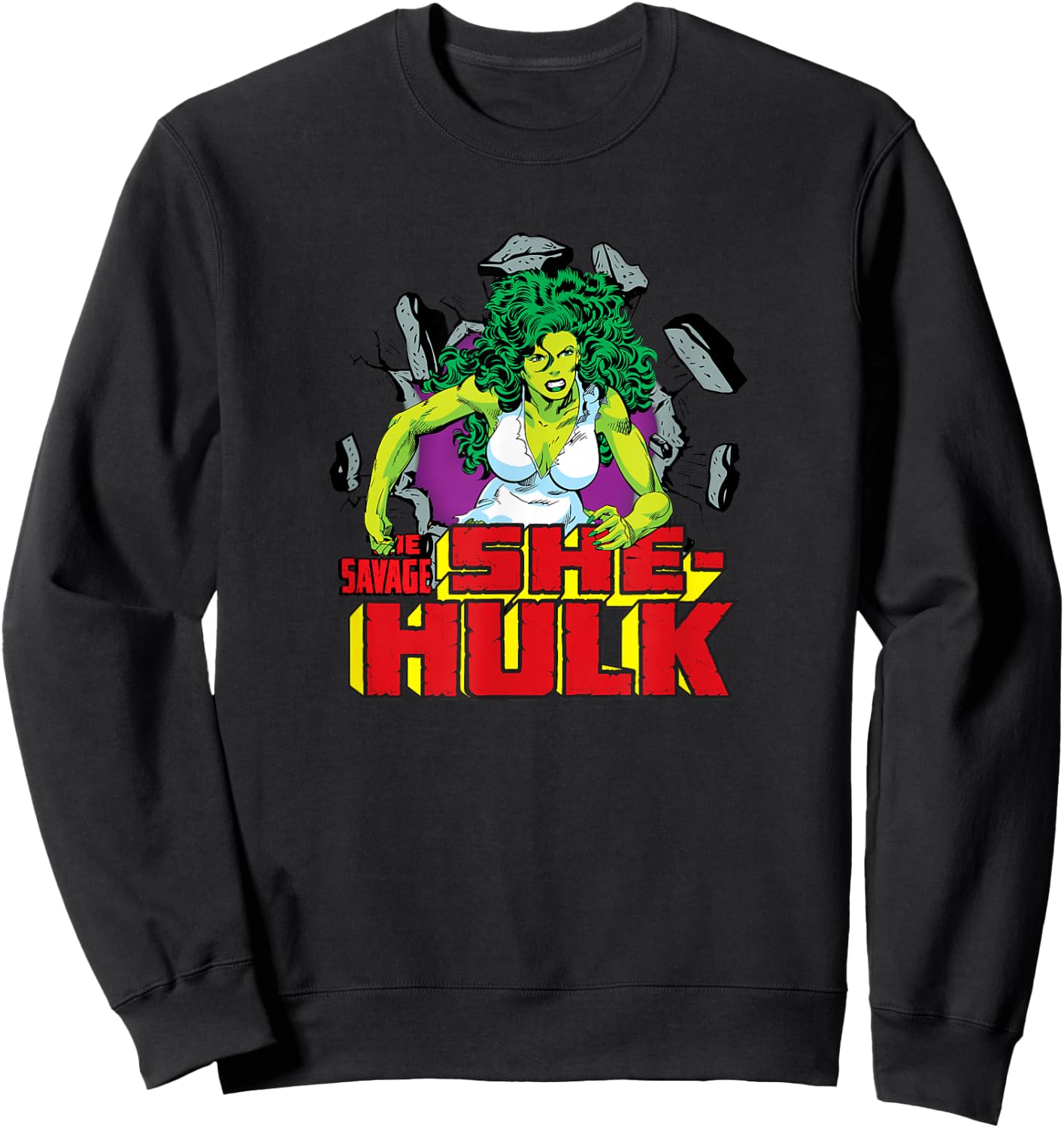 Marvel The Savage She-Hulk Retro Comic Sweatshirt - Sweatshirt | Black