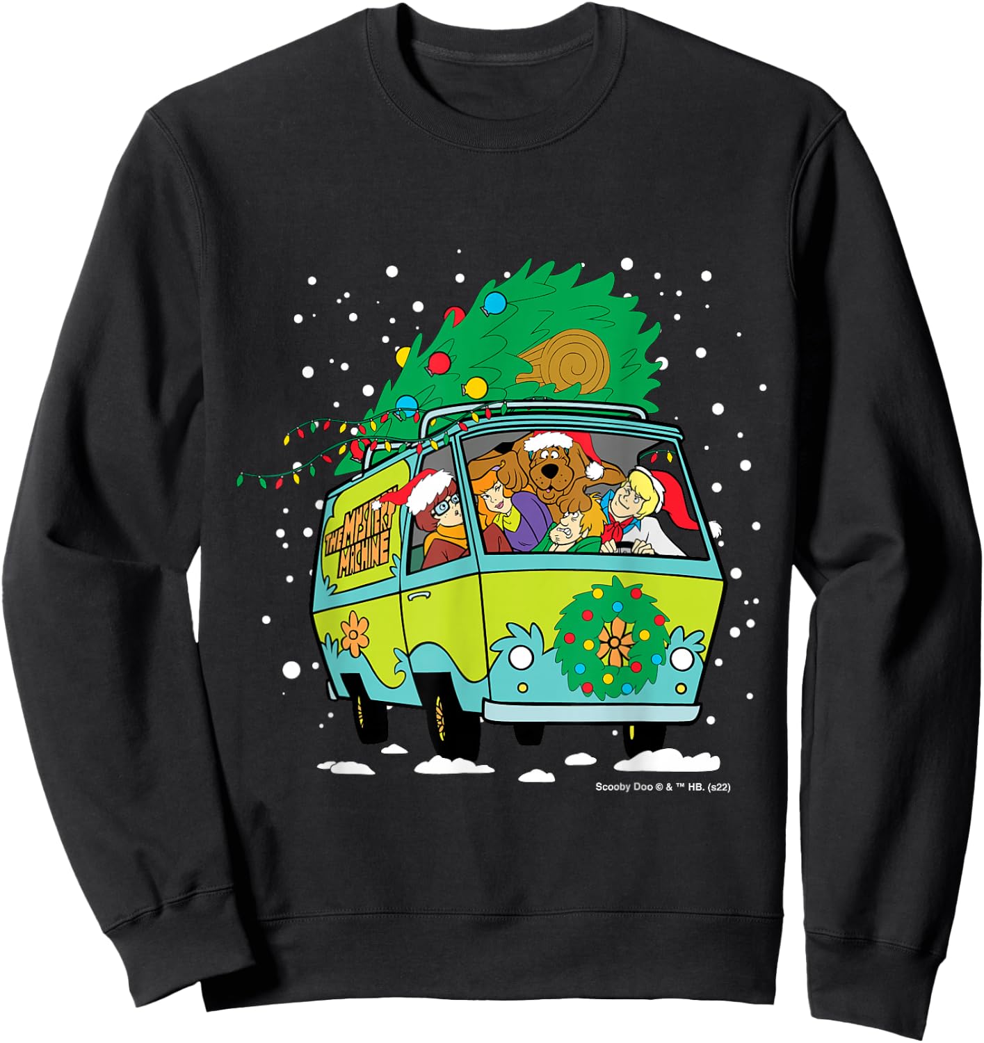 Scooby Doo Christmas Mystery Machine Sweatshirt - Sweatshirt | Black