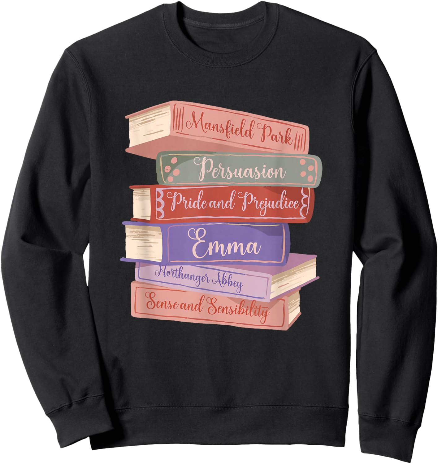 Literacy Austen Novels Romance Books Literary Jane Austen Small Sweatshirt - Sweatshirt | Black