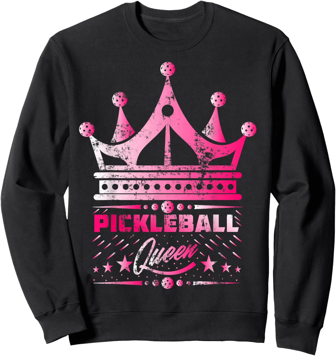 Pickleball Queen Pickleball Player Paddleball Sweatshirt - Sweatshirt | Black