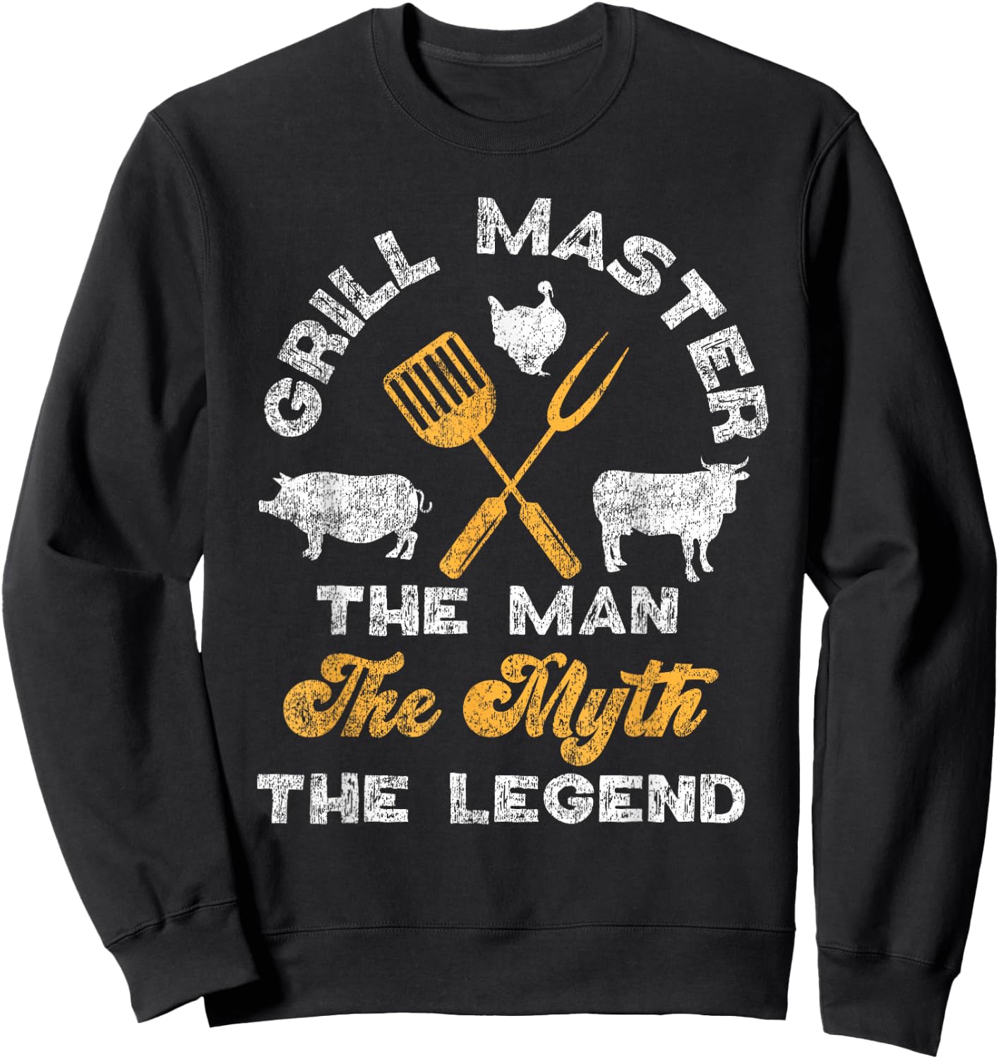 BBQ Smoker Grill Master The Man The Myth The Legend Sweatshirt - Sweatshirt | Black