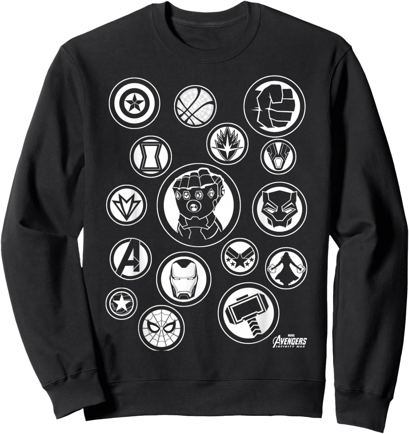 Marvel Avengers Infinity War Tonal Hero Icon Graphic Sweatshirt - Sweatshirt | Black