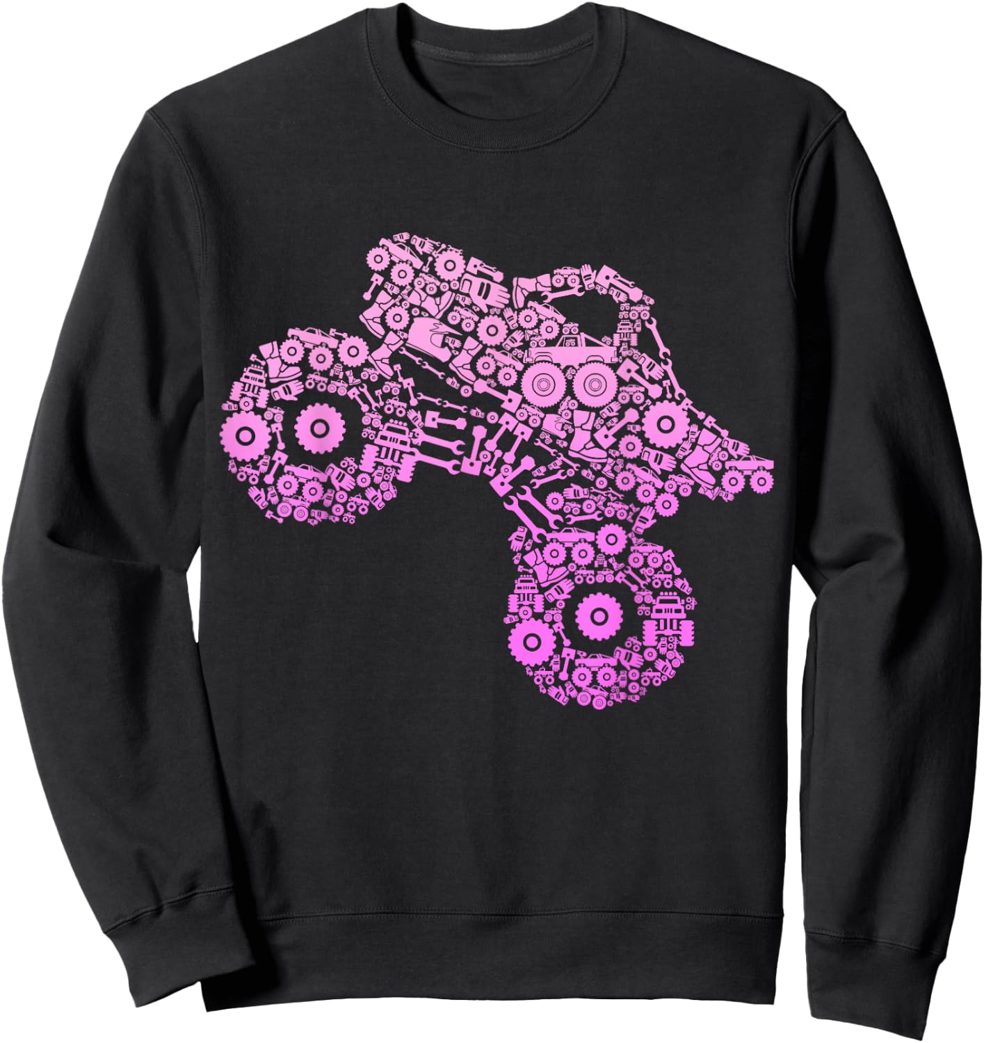 Monster Truck Girls Women Sweatshirt - Sweatshirt | Black