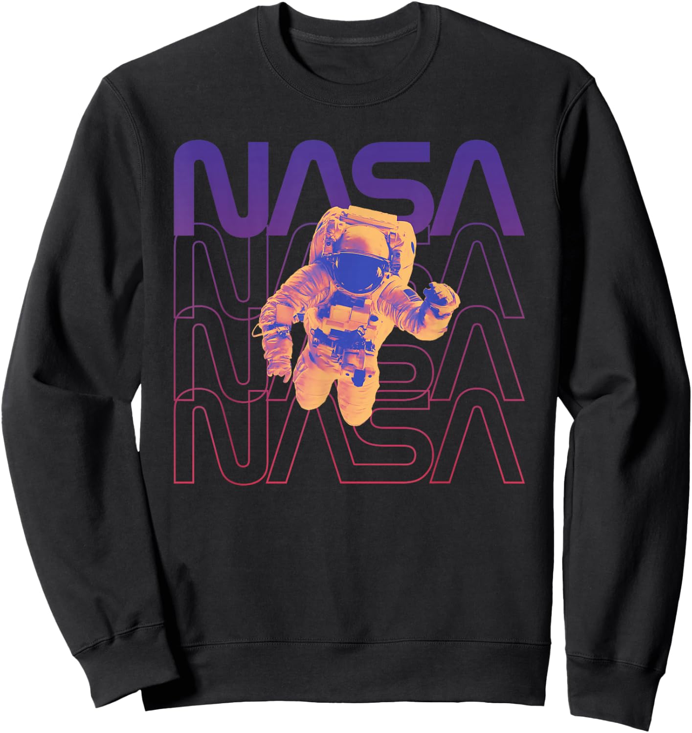 Floating in Space NASA Occupy Mars Astronaut in Space Sweatshirt - Sweatshirt | Black