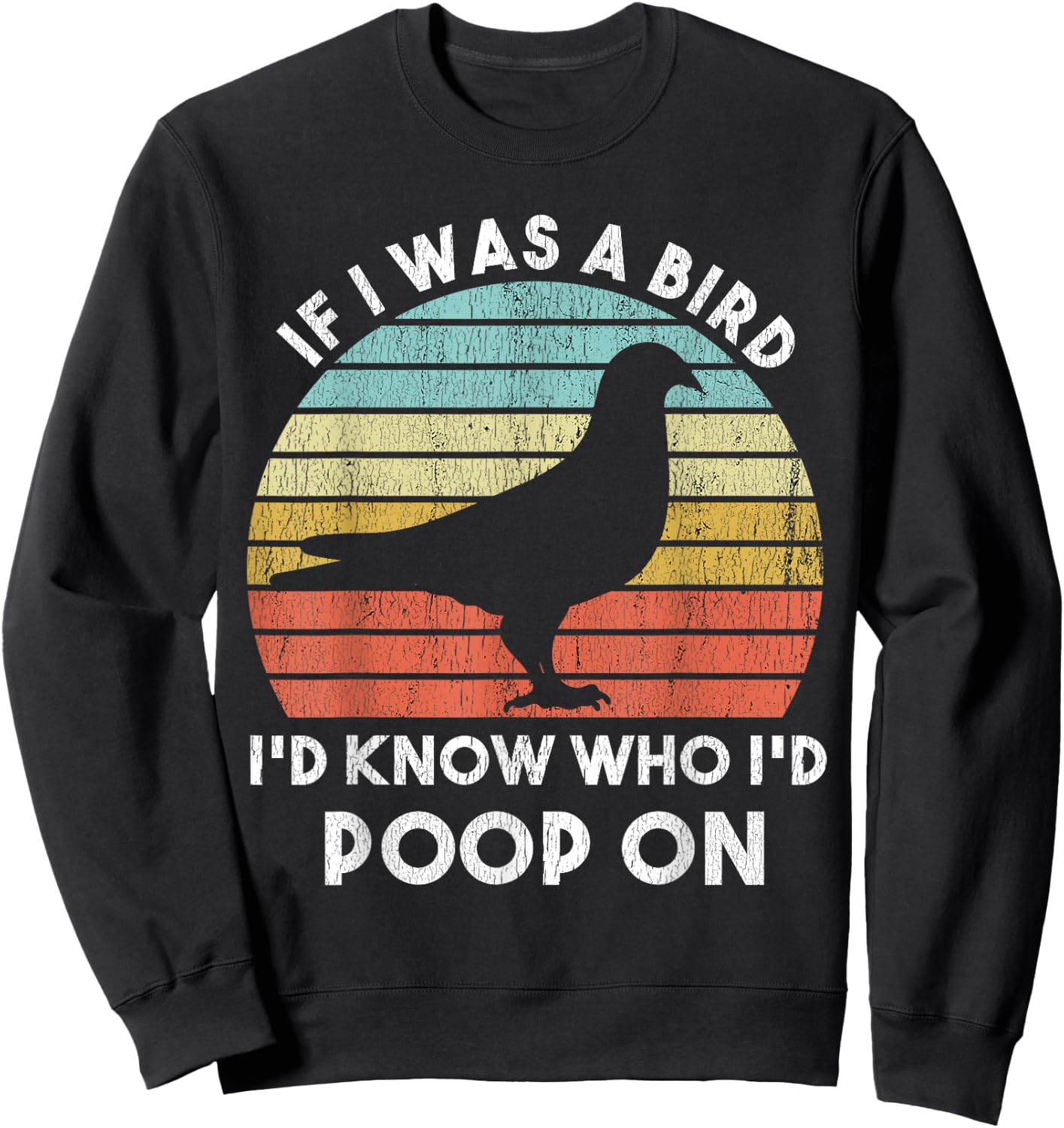 If I Were A Bird I'd Know Who I'd Poop On Bird Watching Meme Sweatshirt - Sweatshirt | Black