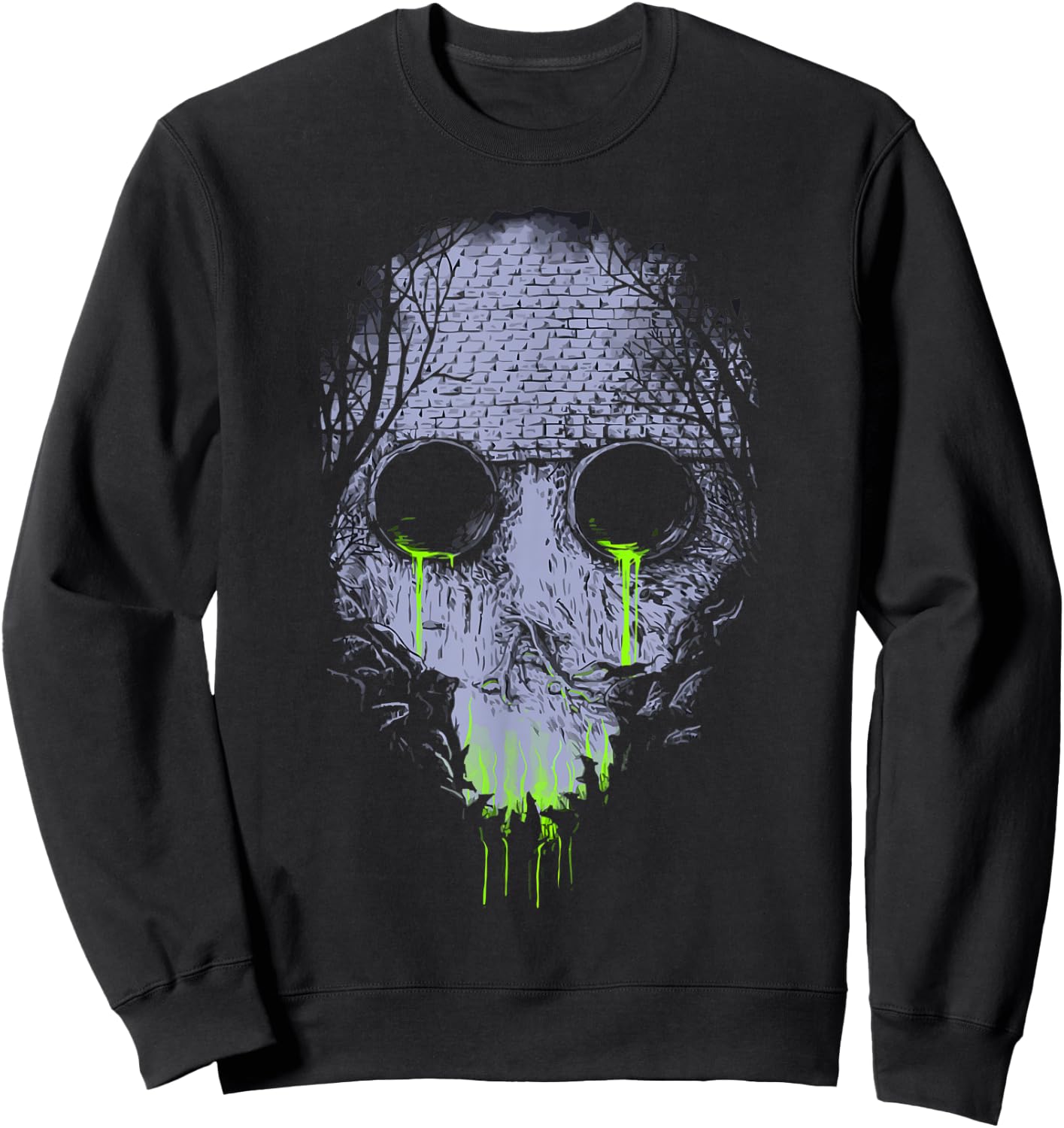 I Love Toxic Skull Waste Protect nature Sweatshirt - Sweatshirt | Black