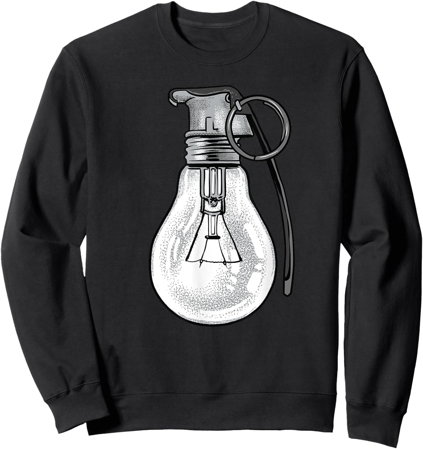 Grenade Shirt Lightbulb Grenade Powerful Ideas Electrician Sweatshirt - Sweatshirt | Black