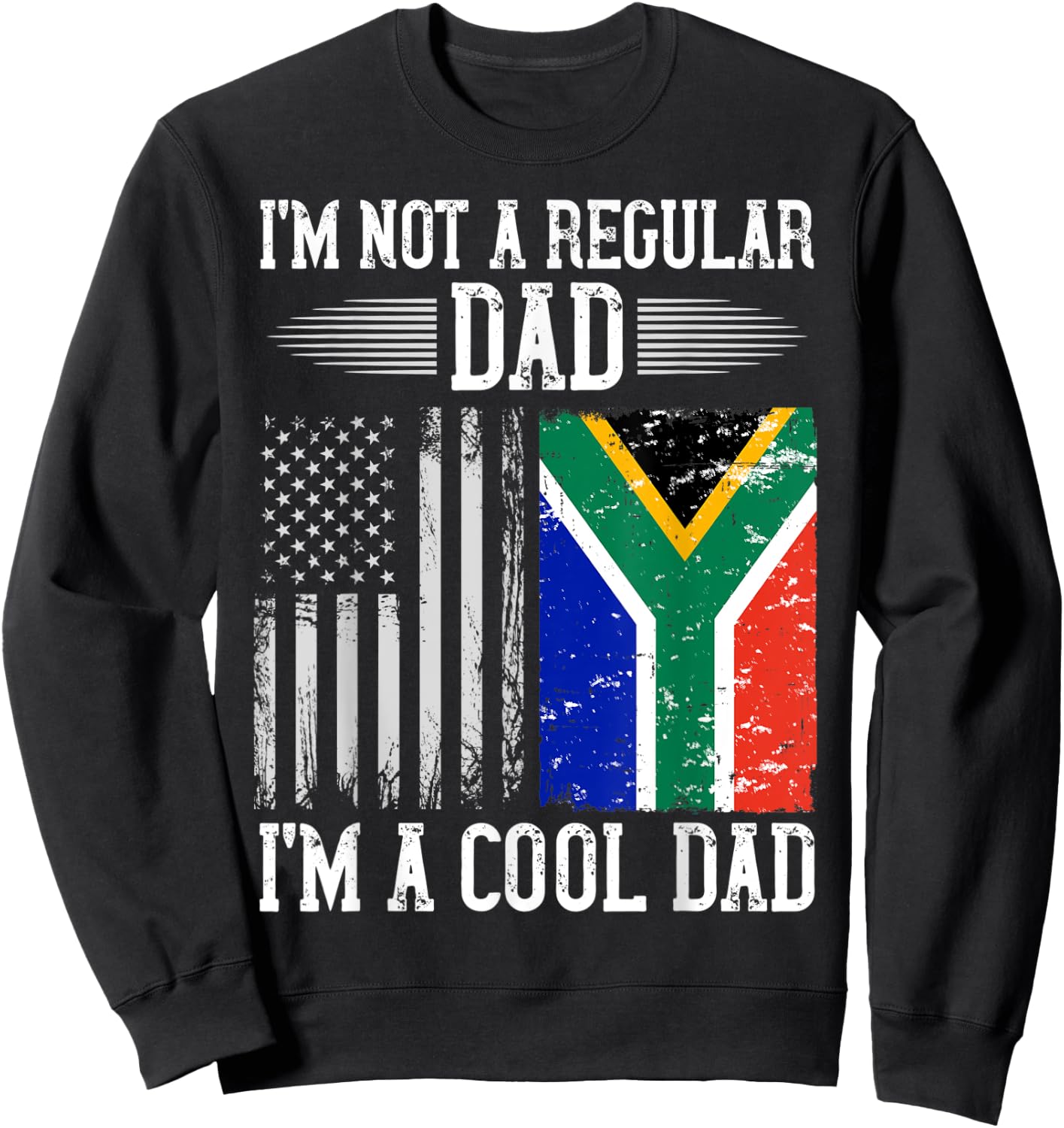 South African American Kenyan Roots Regular Dad Sweatshirt - Sweatshirt | Black