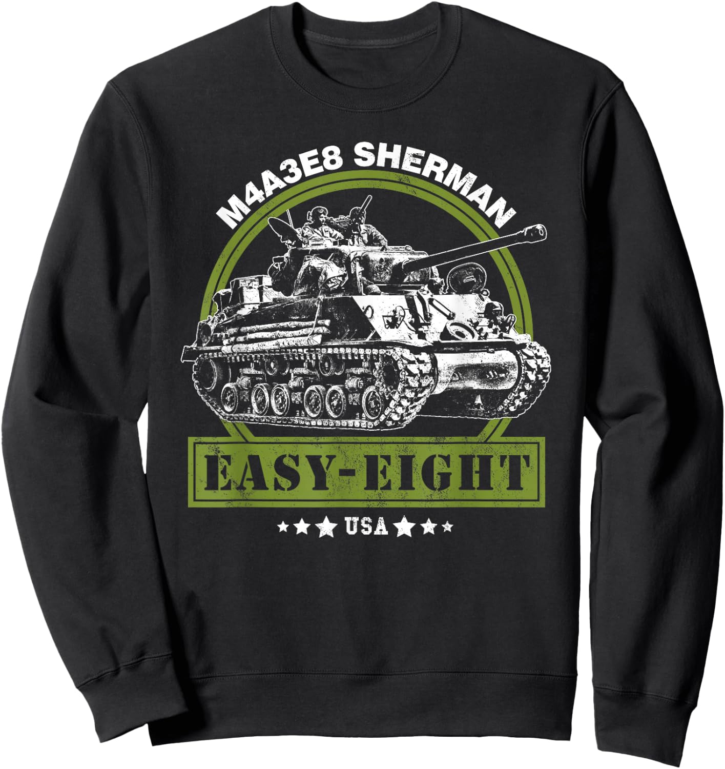 M4A3E8 Easy Eight Sherman WW2 Tank Sweatshirt - Sweatshirt | Black