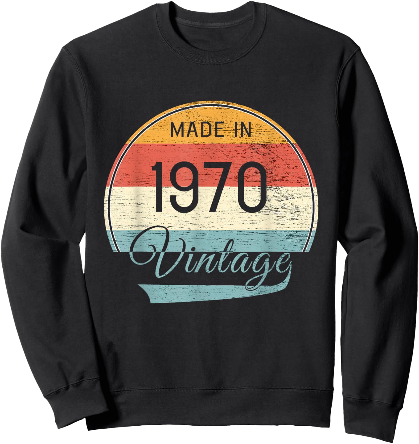 1970 Vintage Birthday Sweatshirt - Sweatshirt | Black