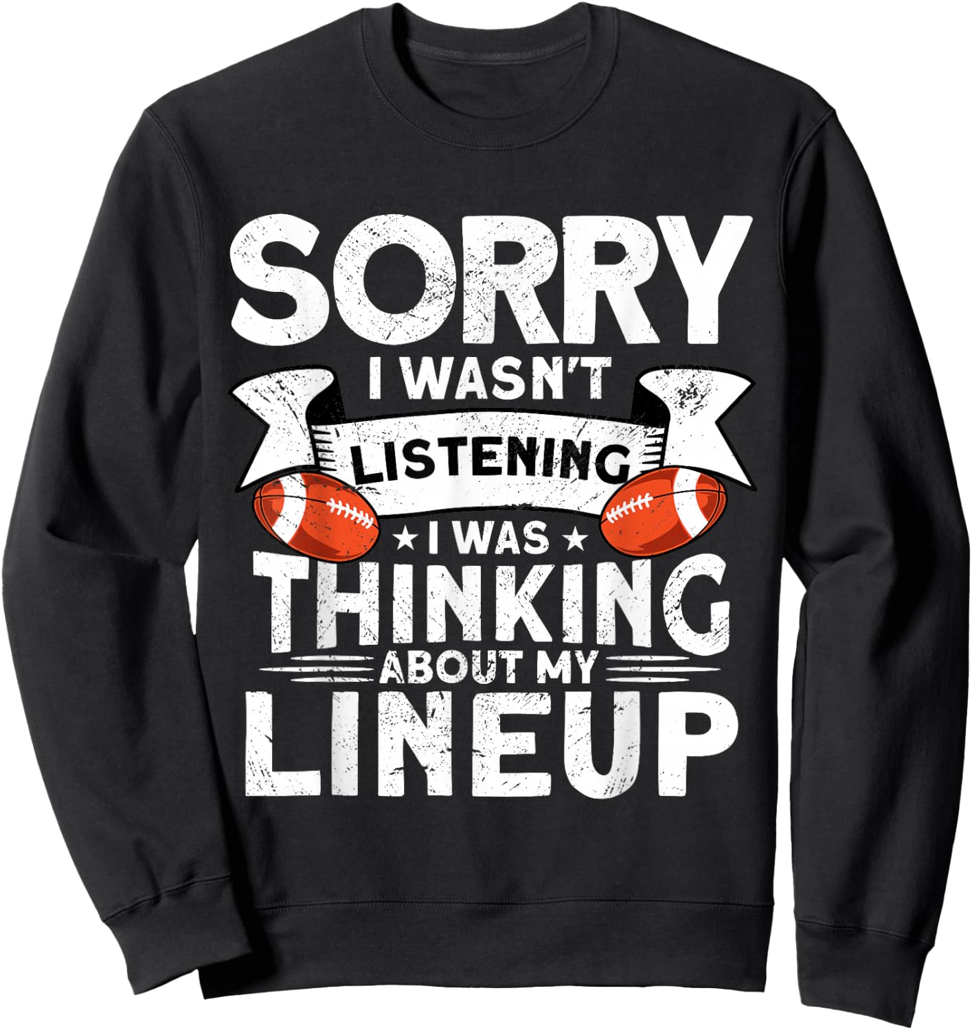 Funny Fantasy Football Player Outfit - Fantasy Football Sweatshirt - Sweatshirt | Black