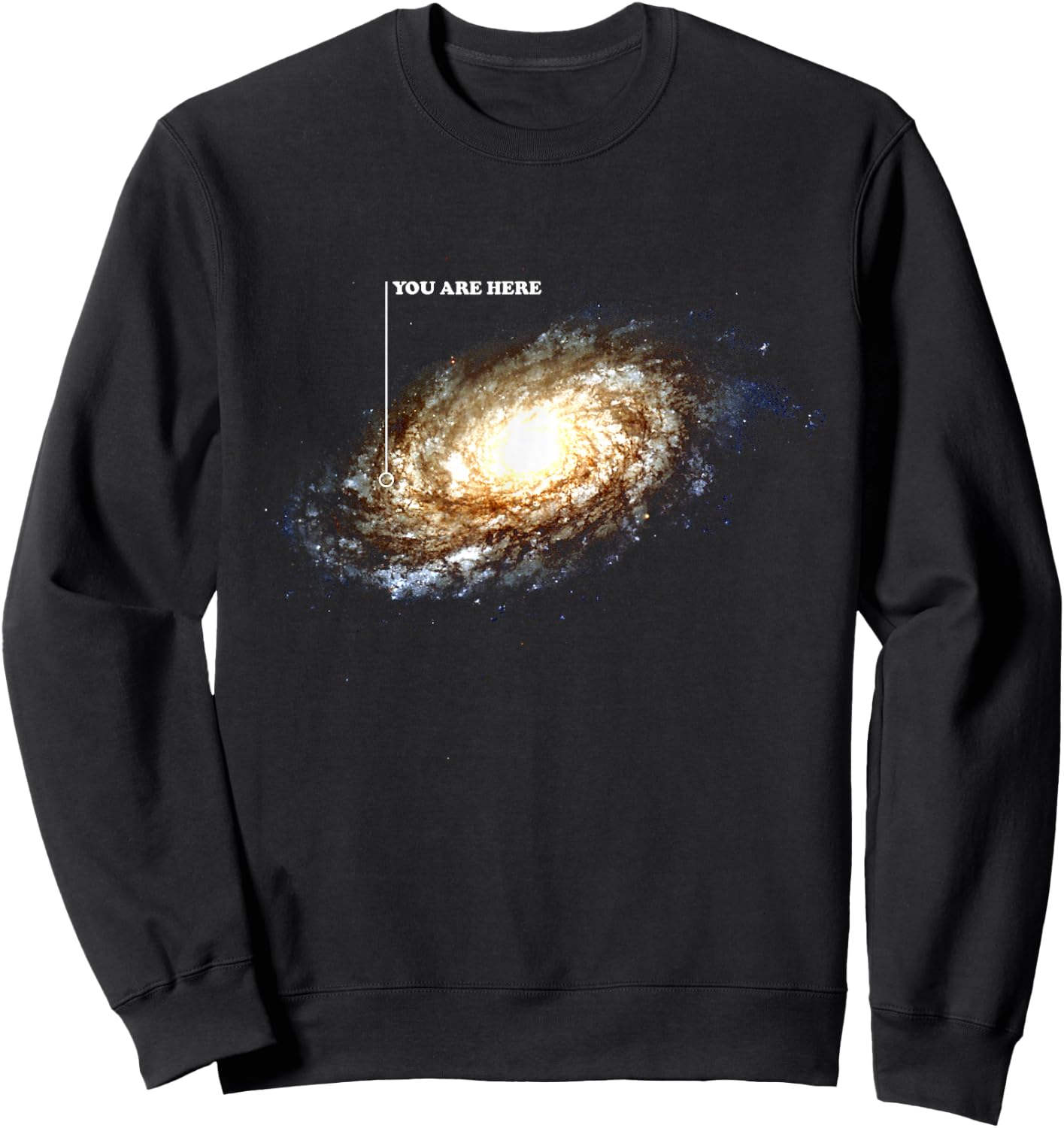 Galaxy Space Universe Astronomy Funny You Are Here Sweatshirt - Sweatshirt | Black