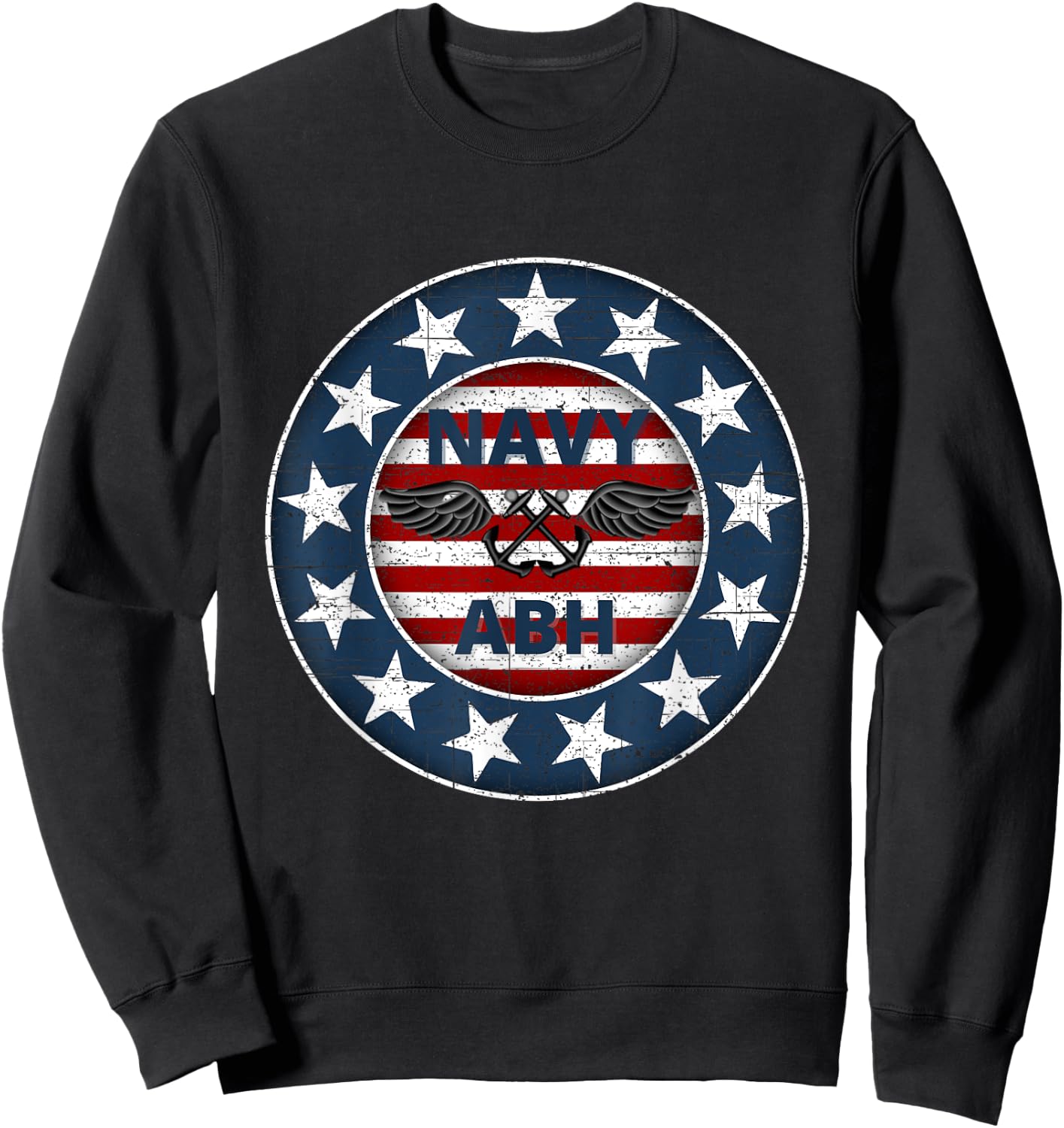Navy Aviation Boatswain Mate Stars and Stripes Sweatshirt - Sweatshirt | Black