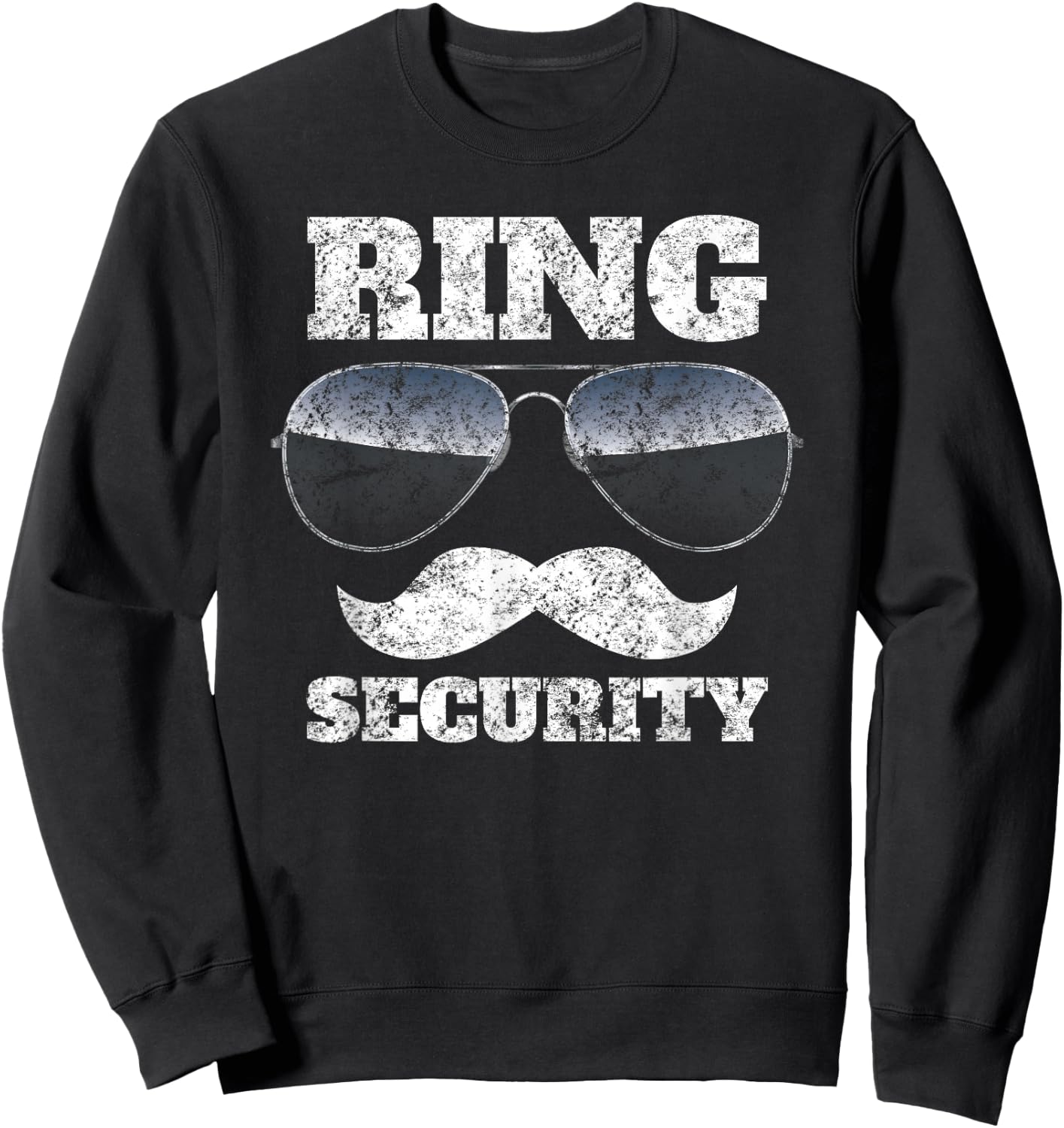 Vintage Ring Security Funny Wedding Party Ring Bearer Shirt Sweatshirt - Sweatshirt | Black