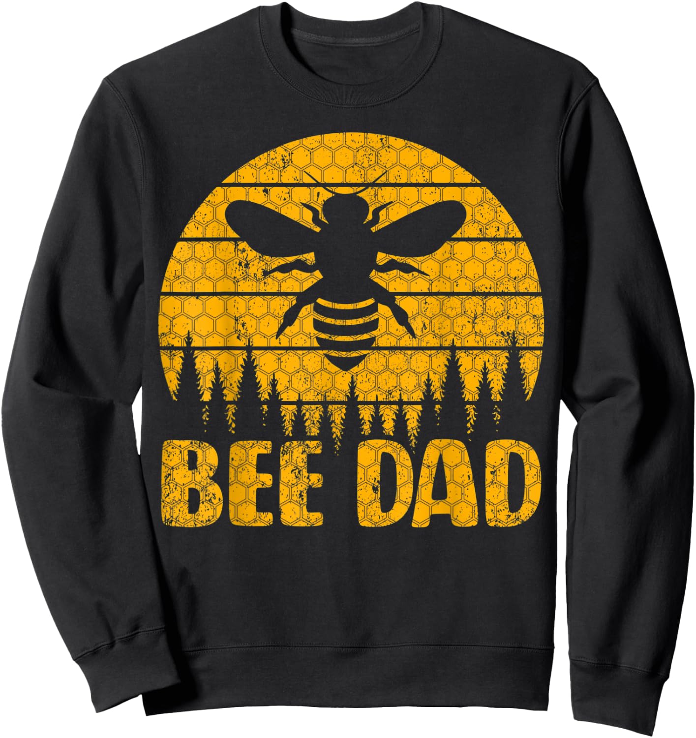 Bee Vintage Beekeeper Keeping Bee Dad Father's Day Sweatshirt - Sweatshirt | Black