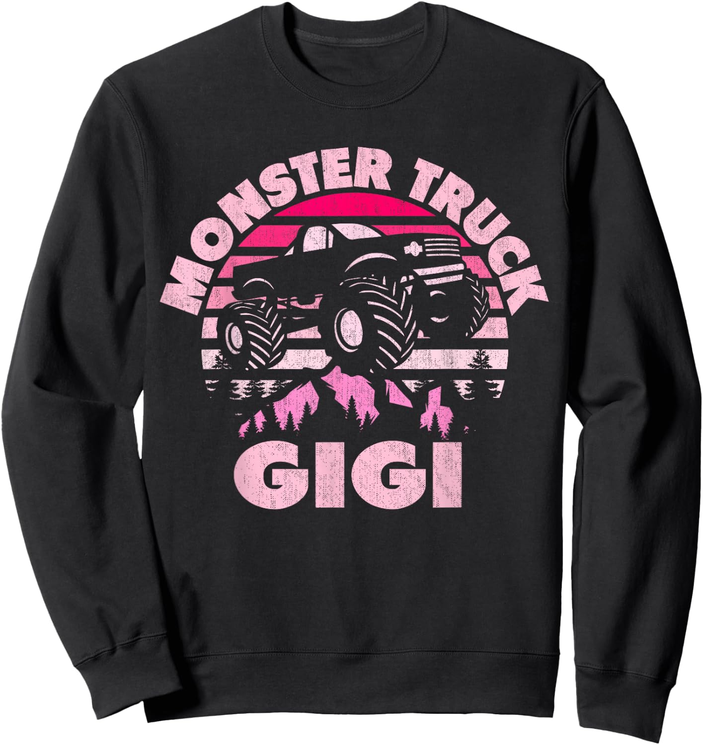 Monster Truck Gigi Matching Family Monster Truck Grandma Sweatshirt - Sweatshirt | Black