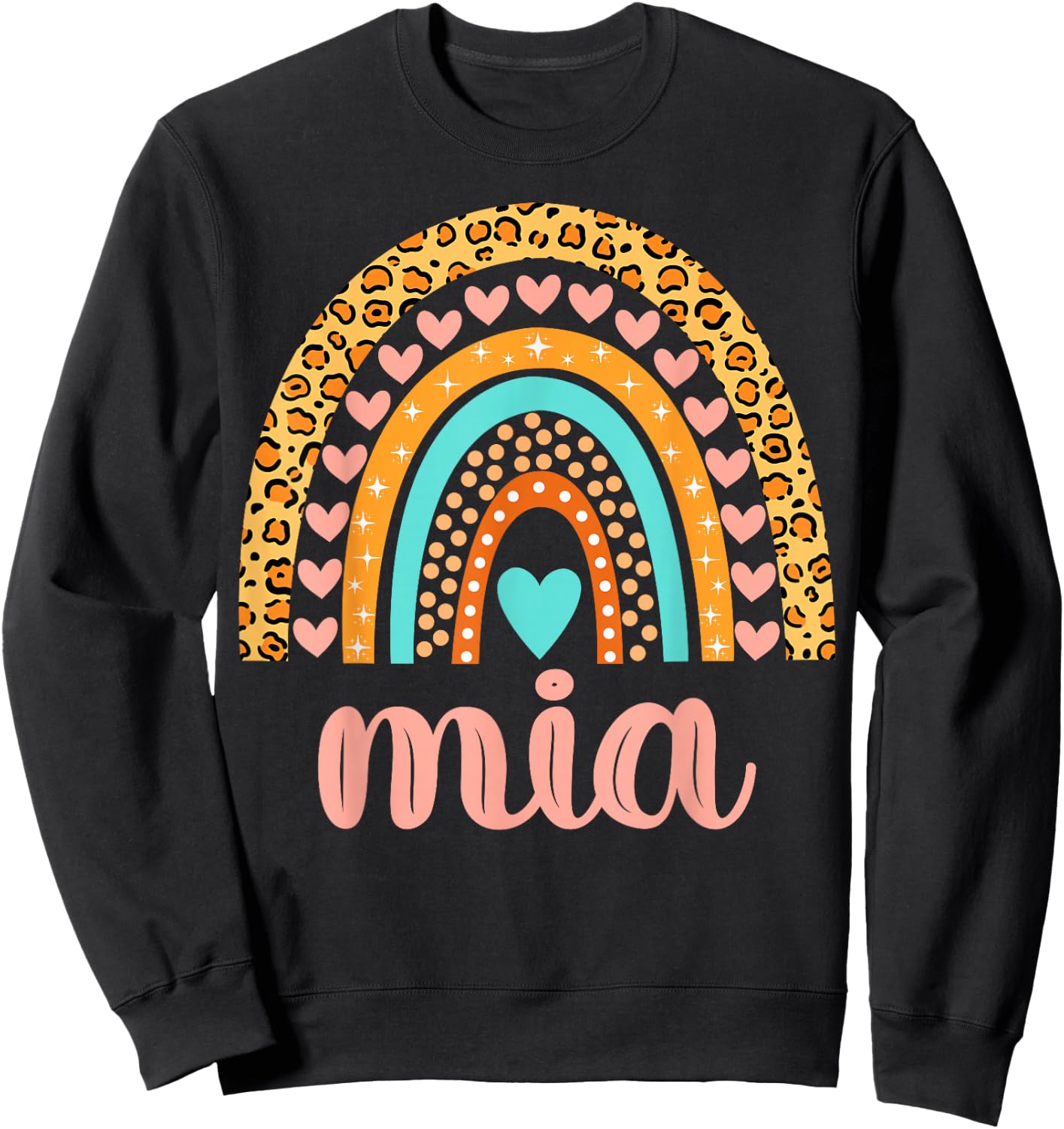 Mia Mia Name Birthday Shirt Gift Sweatshirt - Sweatshirt | Black