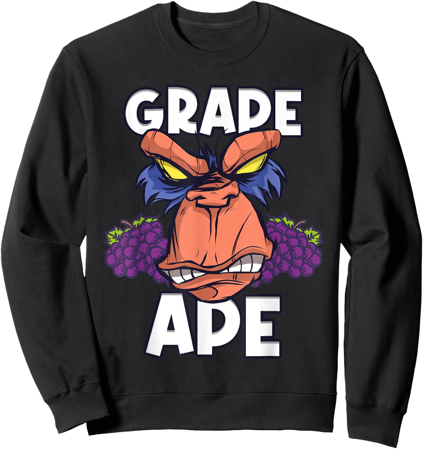 Grape Apes Grapes Sweatshirt - Sweatshirt | Black