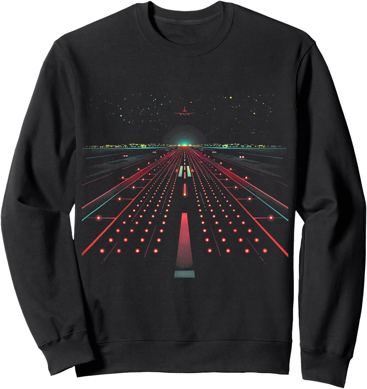 Air Traffic Controller Pilot Airplane Airport Runway Sweatshirt - Sweatshirt | Black