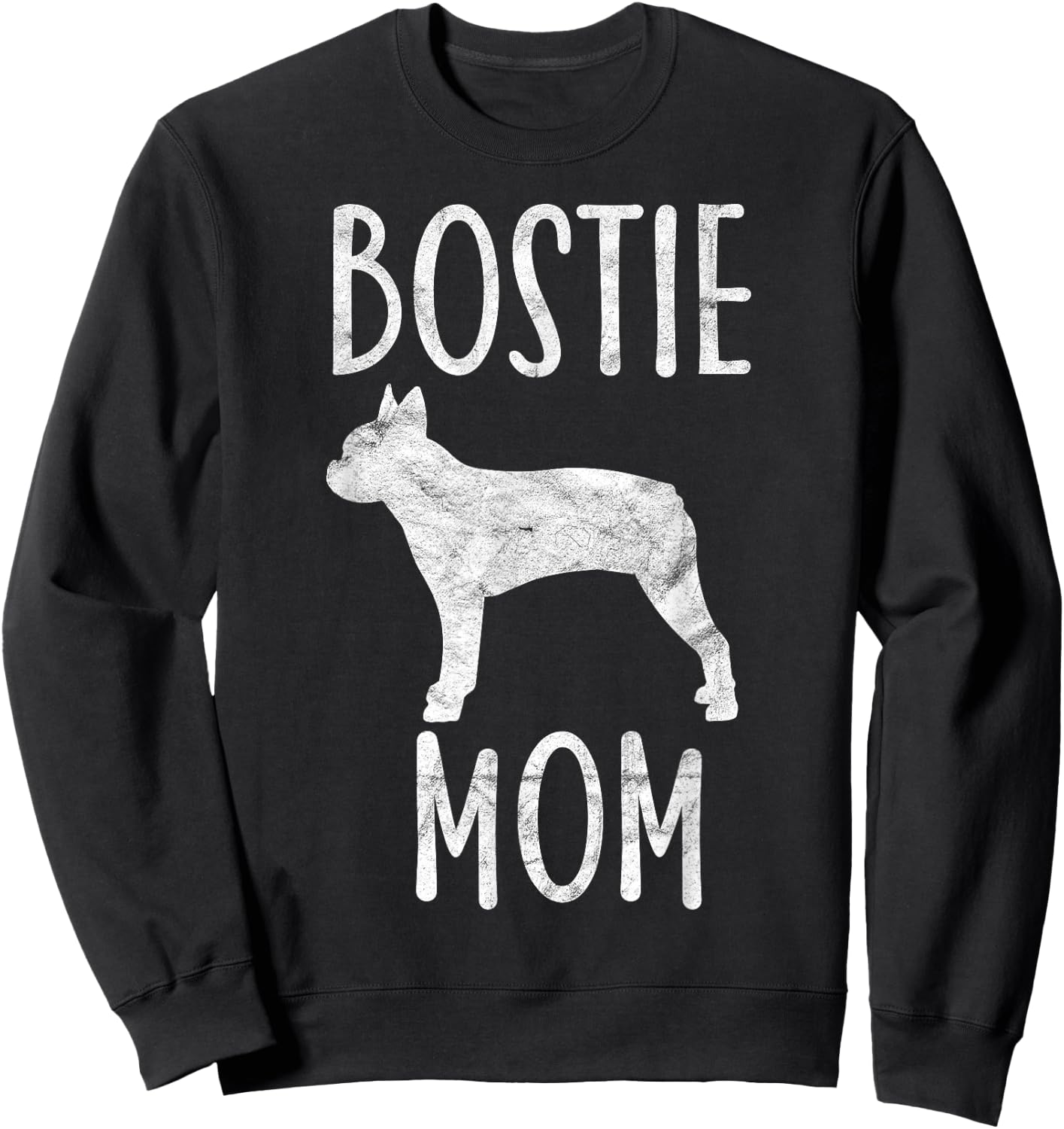 Vintage Boston Terrier Mom Gift Dog Owner Bostie Mother Sweatshirt - Sweatshirt | Black