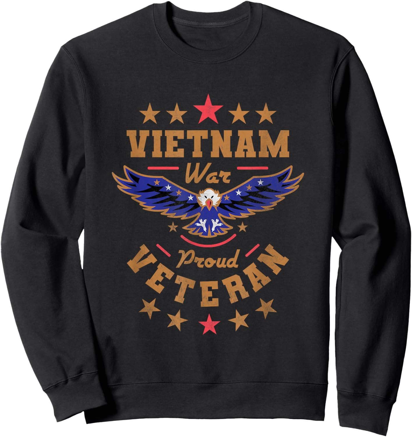 Vietnam War Proud Veteran, Veteran's Day Sweatshirt - Sweatshirt | Black