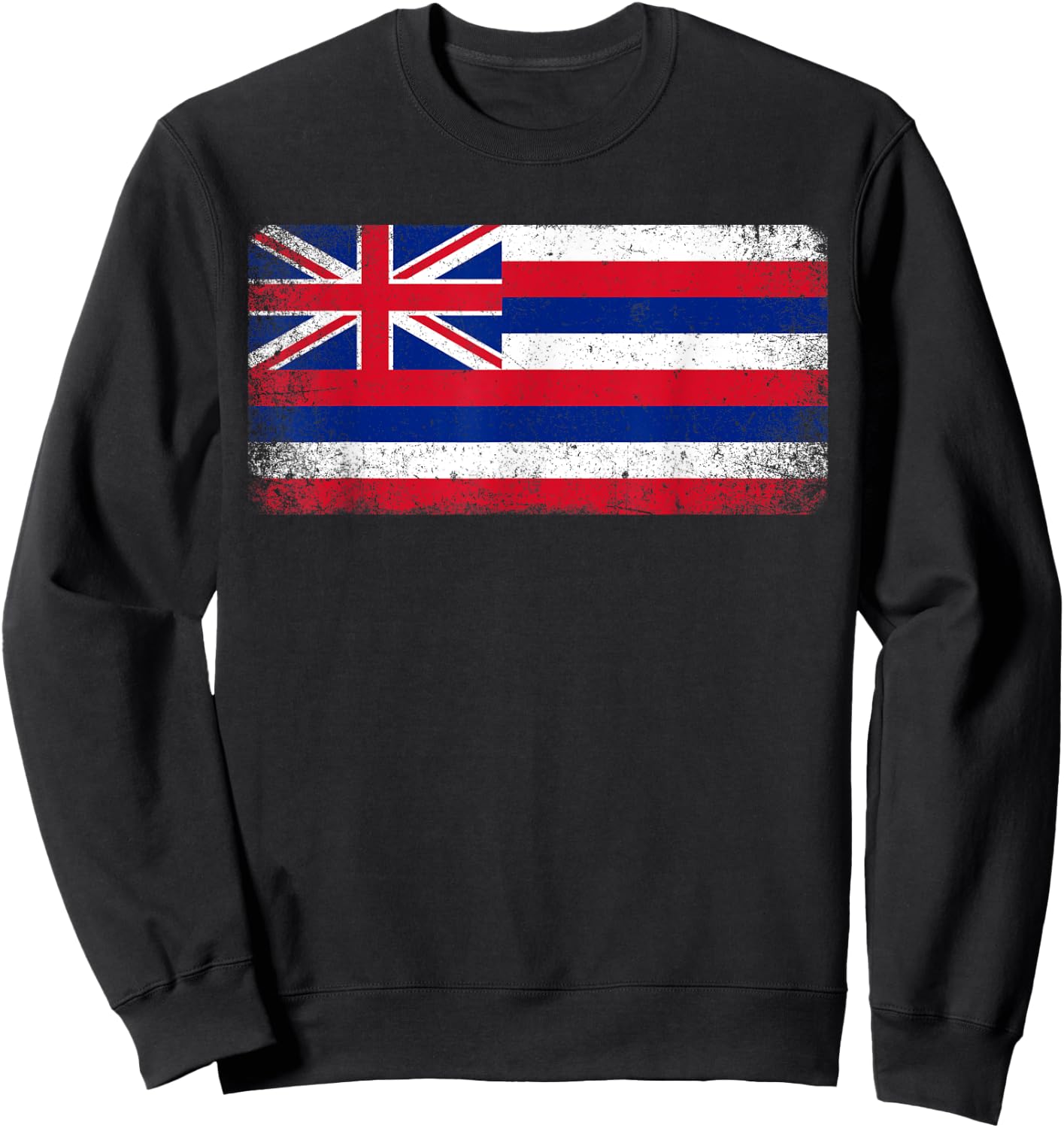 State of Hawaii Hawaiian Flag Retro Vintage Gift Men Women Sweatshirt - Sweatshirt | Black