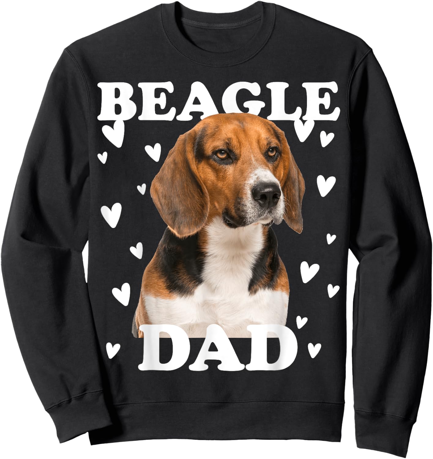 Beagle Dad Papa Daddy Pa Father for Father’s Day Sweatshirt - Sweatshirt | Black