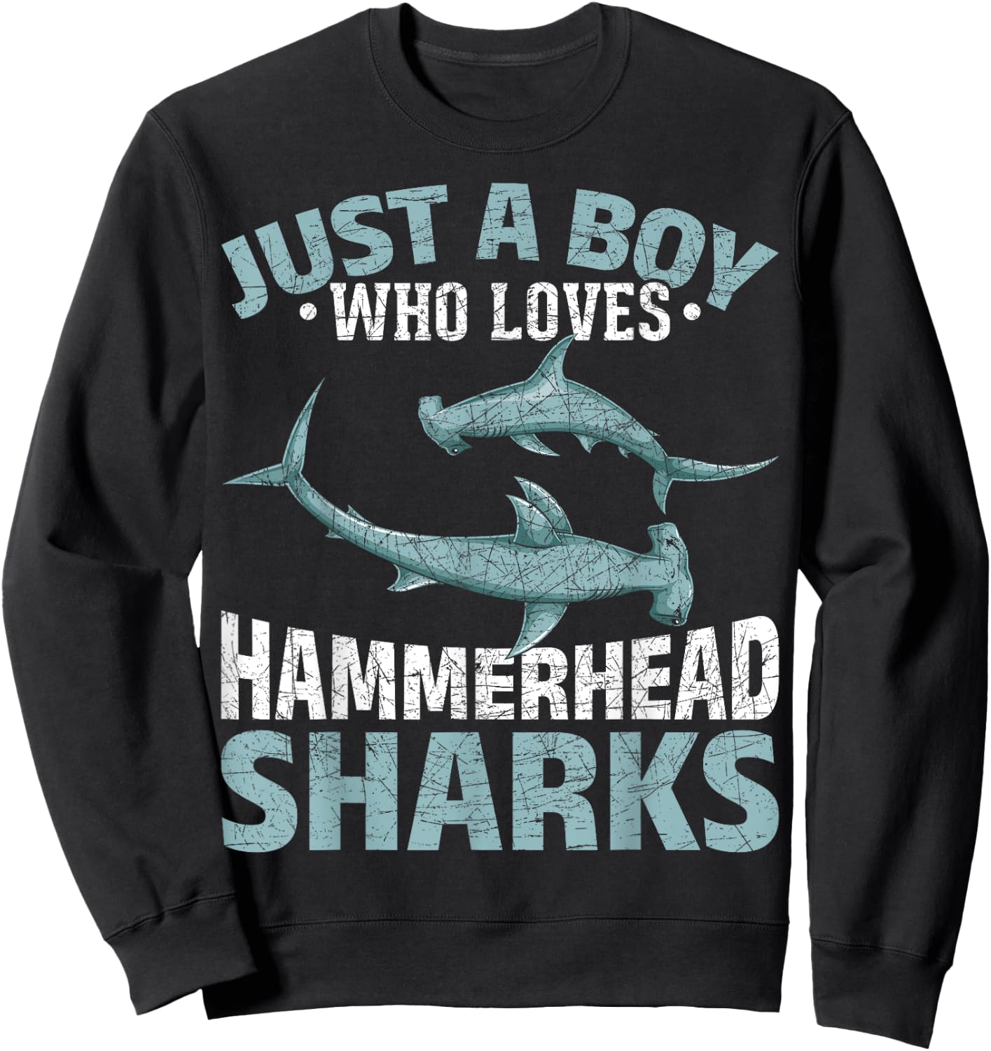 Just A Boy Who Loves Hammerhead Sharks Predator Hammerhead Sweatshirt - Sweatshirt | Black