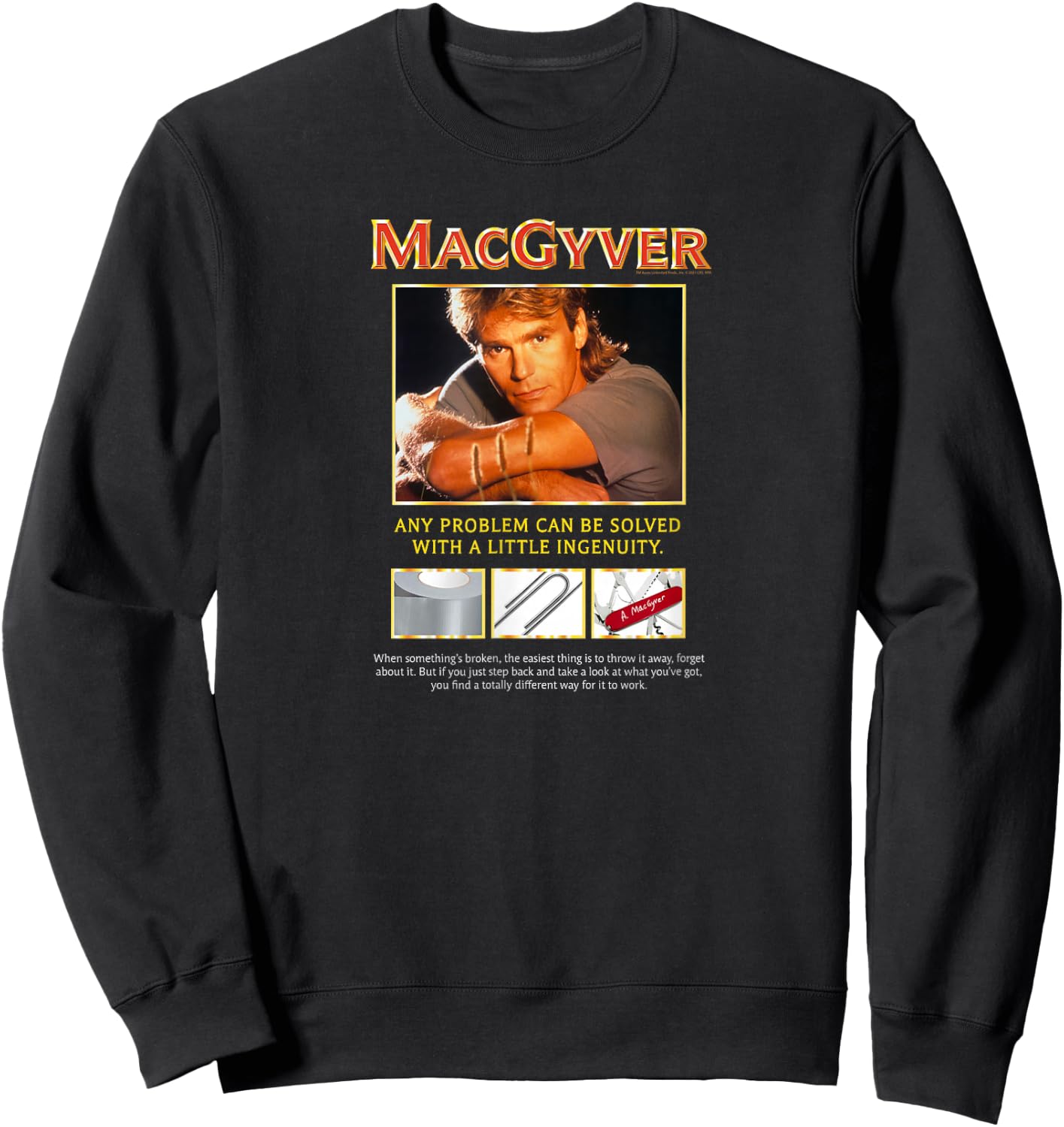 MacGyver Original Series Ingenuity Sweatshirt - Sweatshirt | Black